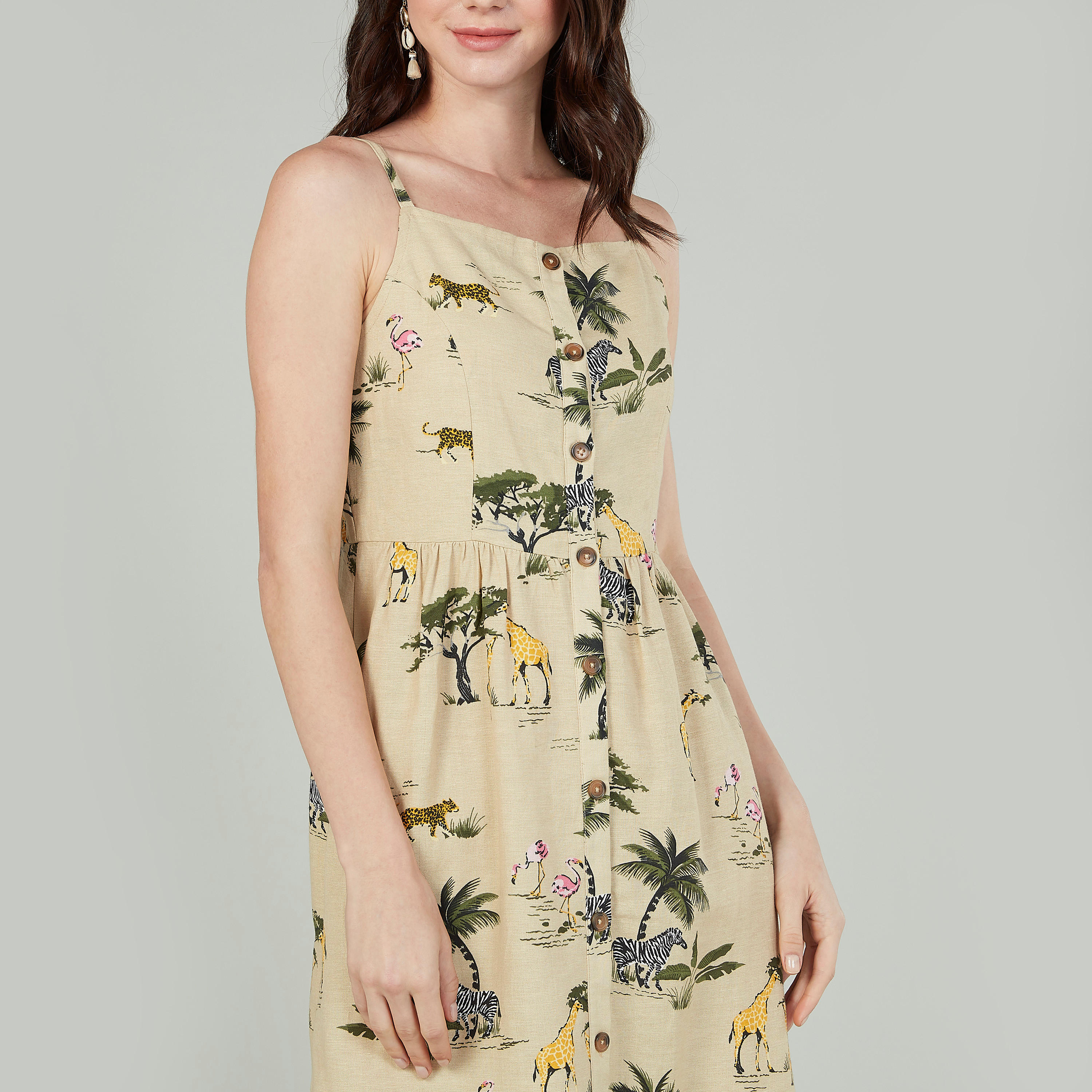 Printed Midi A-line Dress with Spaghetti Straps-women-clothing-dresses-image-3