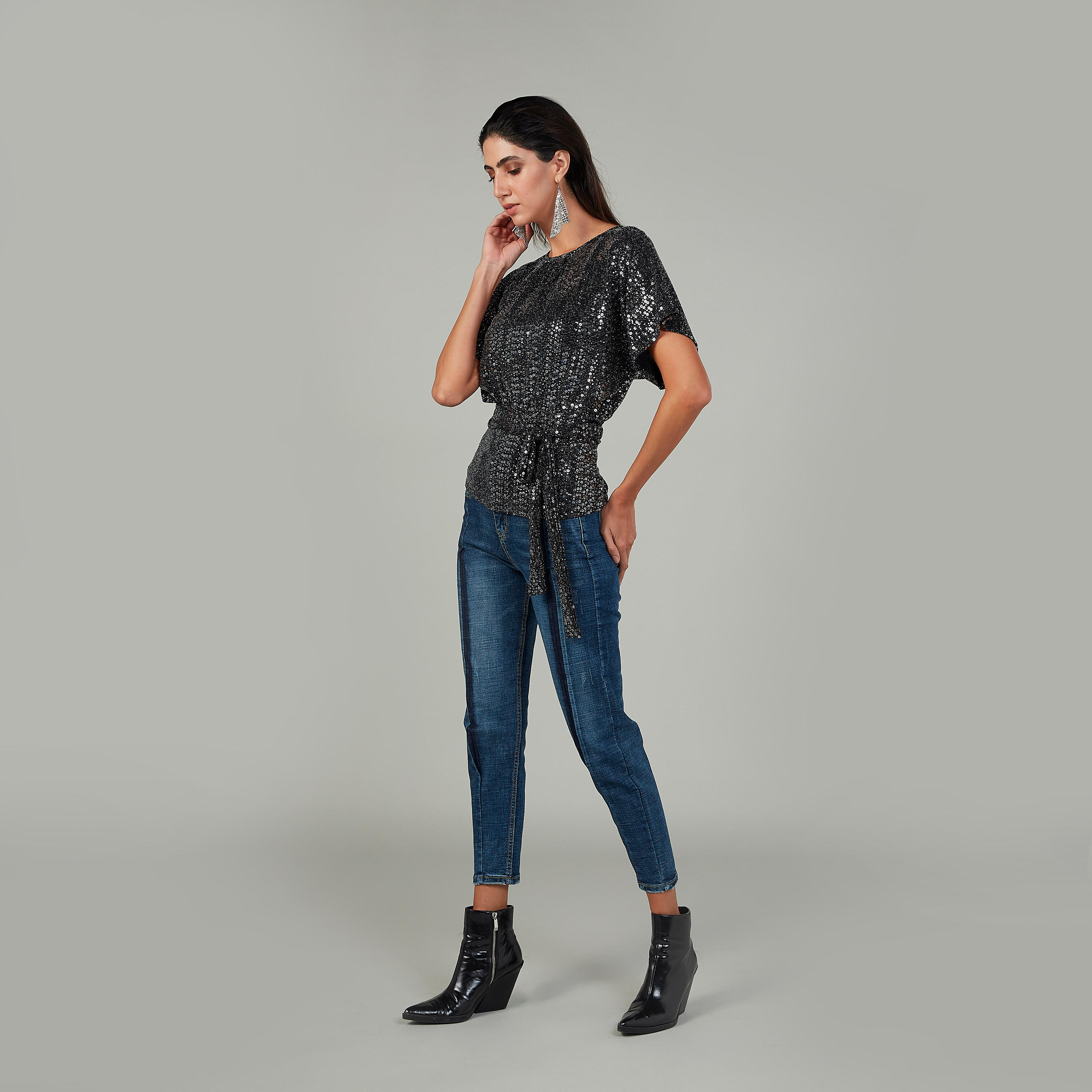 Embellished Top with Round Neck and Short Sleeves-women-clothing-shirtsandblouses-blouses-image-6