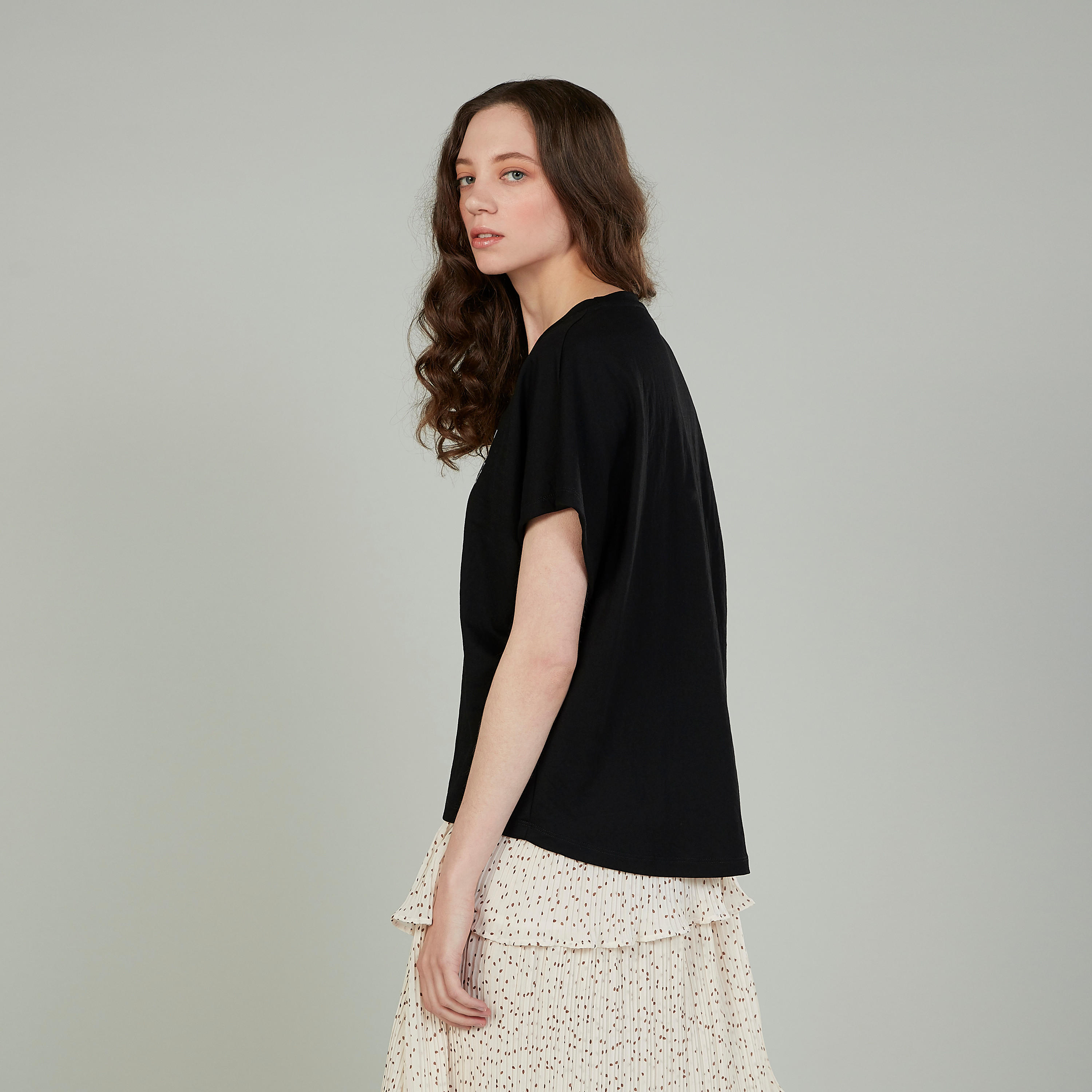 Printed T-shirt with Round Neck and Short Sleeves-women-clothing-tshirts-image-4