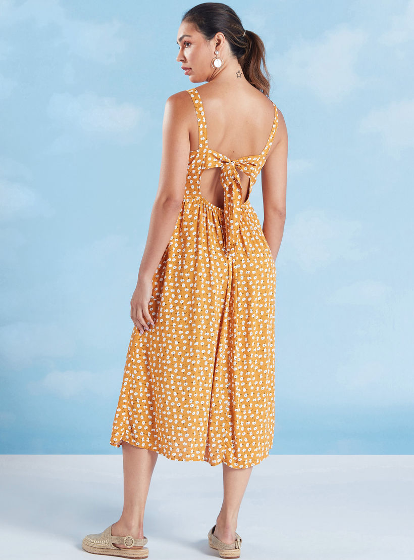 فستان ميدي ايه لاين بحمالات وطبعات-women-clothing-dresses-image-6
