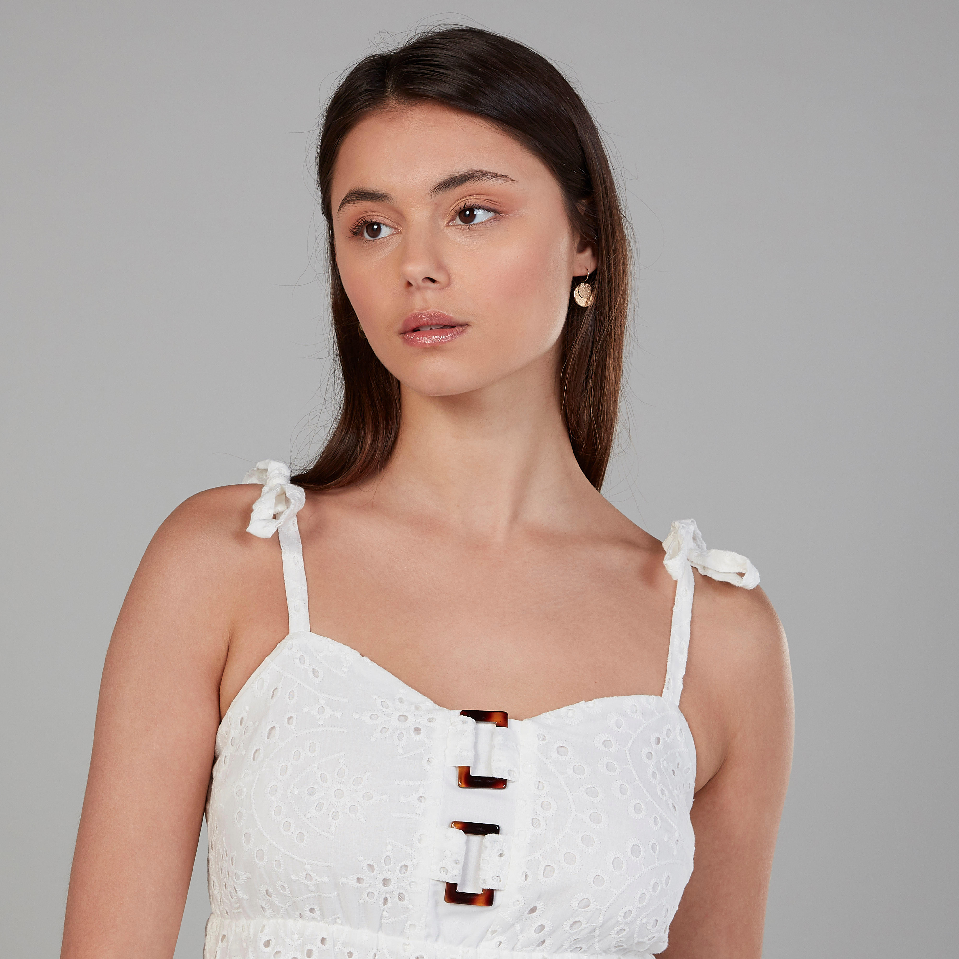 فستان دانتيل شيفلي ميدي ايه لاين بحمّالات-women-clothing-dresses-image-3