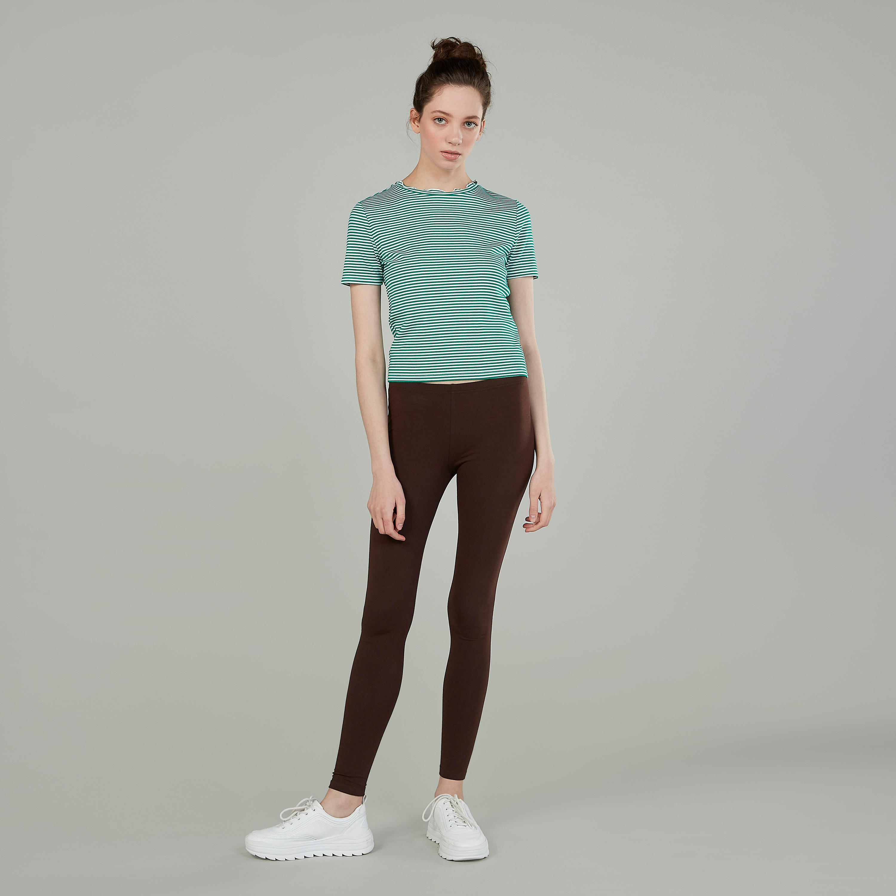 Striped T-shirt with Crew Neck and Short Sleeves-women-clothing-tshirts-image-2
