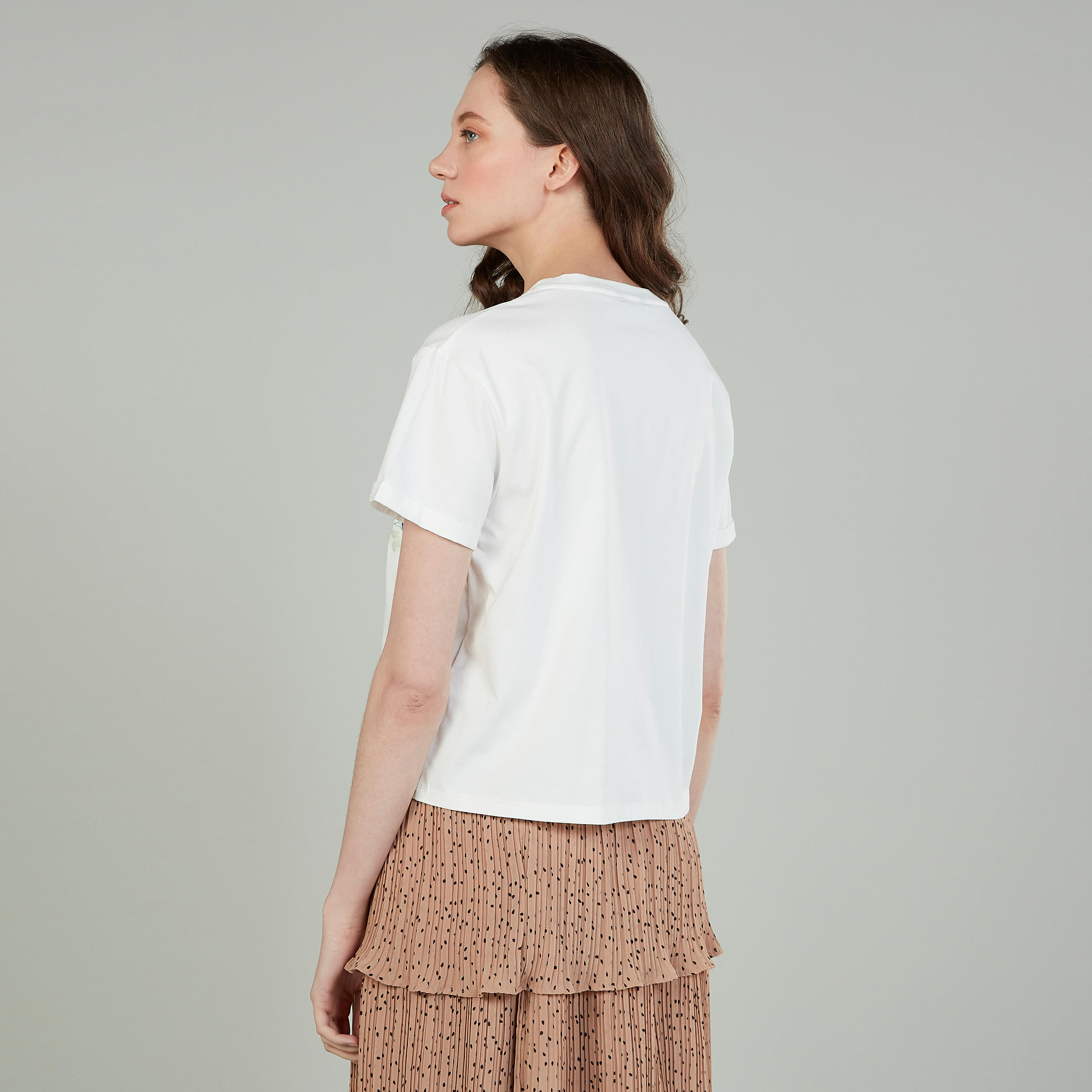 Embroidered T-shirt with Crew Neck and Short Sleeves-women-clothing-tshirts-image-4
