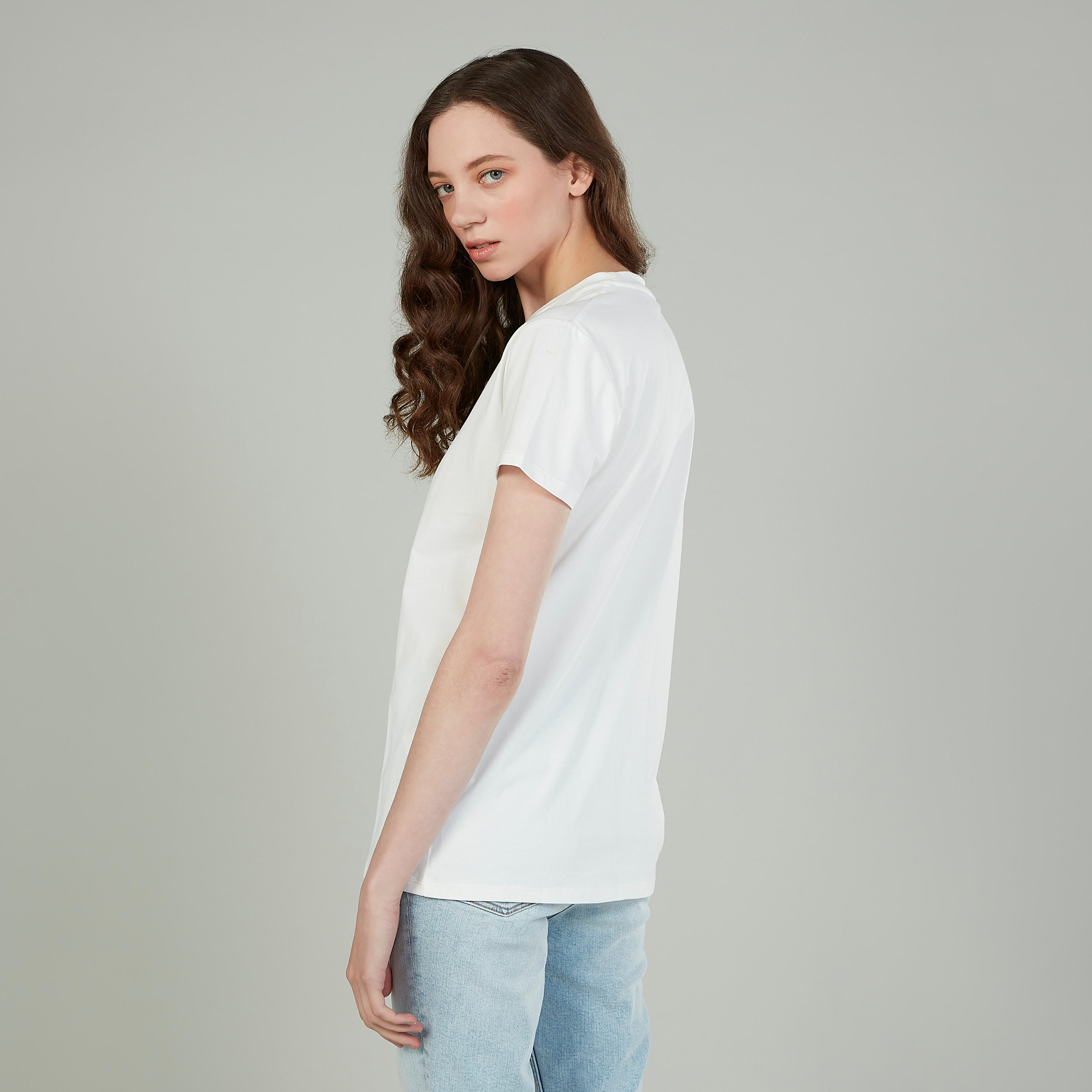 Printed T-shirt with Round Neck and Short Sleeves-women-clothing-tshirts-image-4