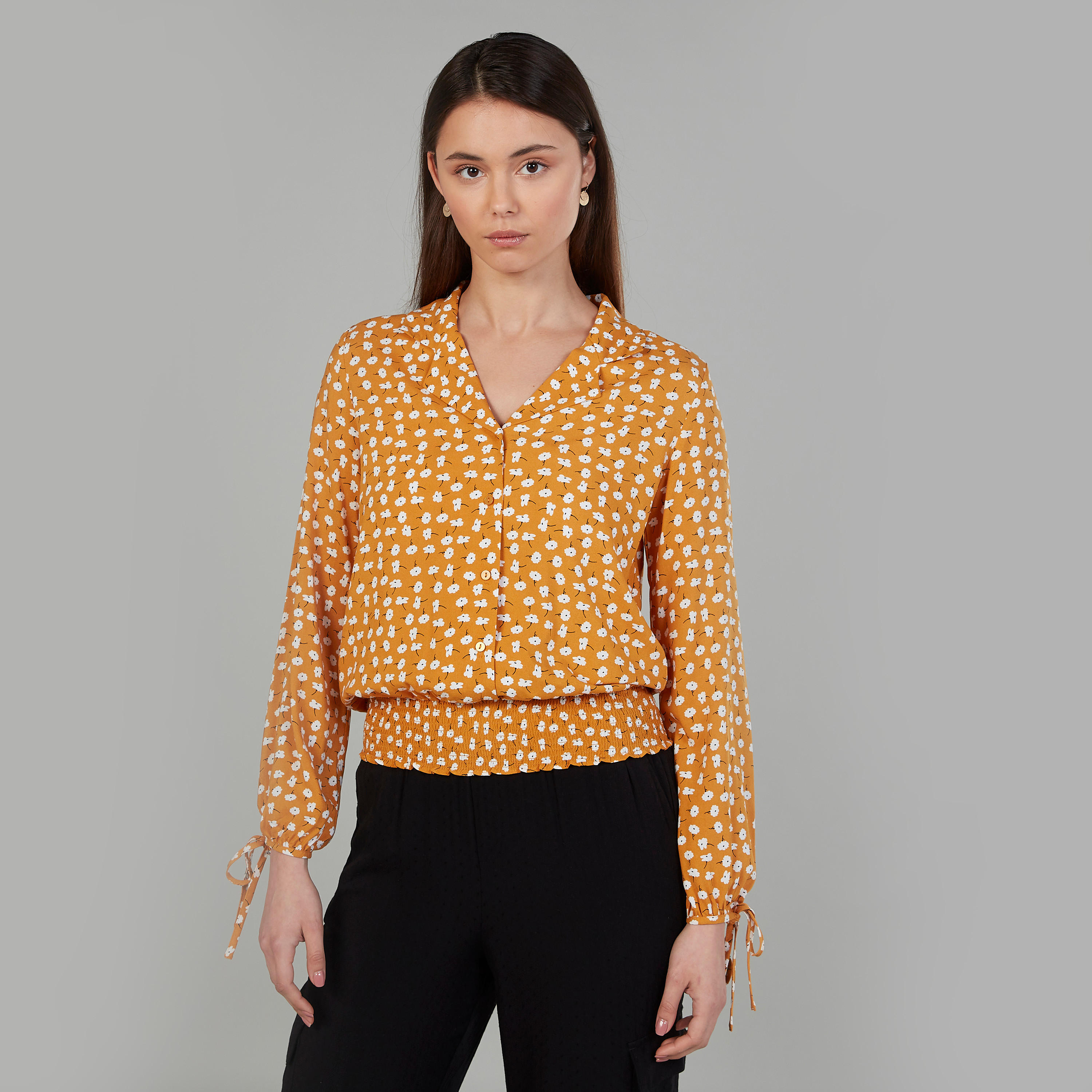 بلوزة بياقة V بأكمام طويلة وطبعات أزهار-women-clothing-shirtsandblouses-blouses-image-4