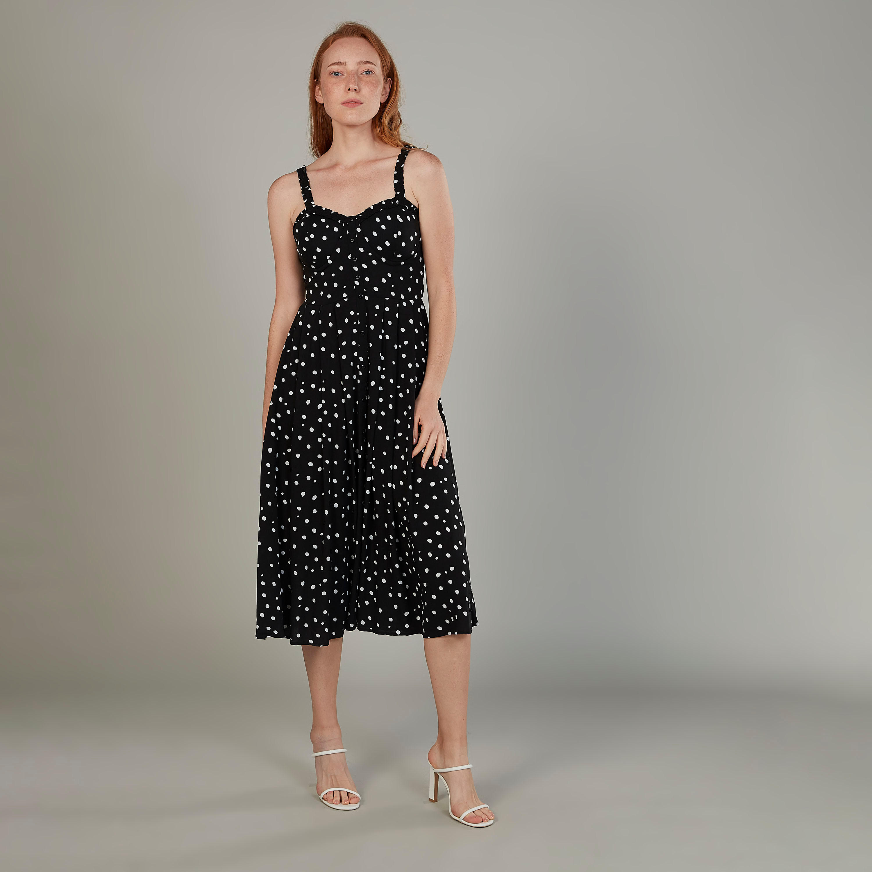 فستان ميدي ايه لاين بأحزمة وطبعات-women-clothing-dresses-image-1