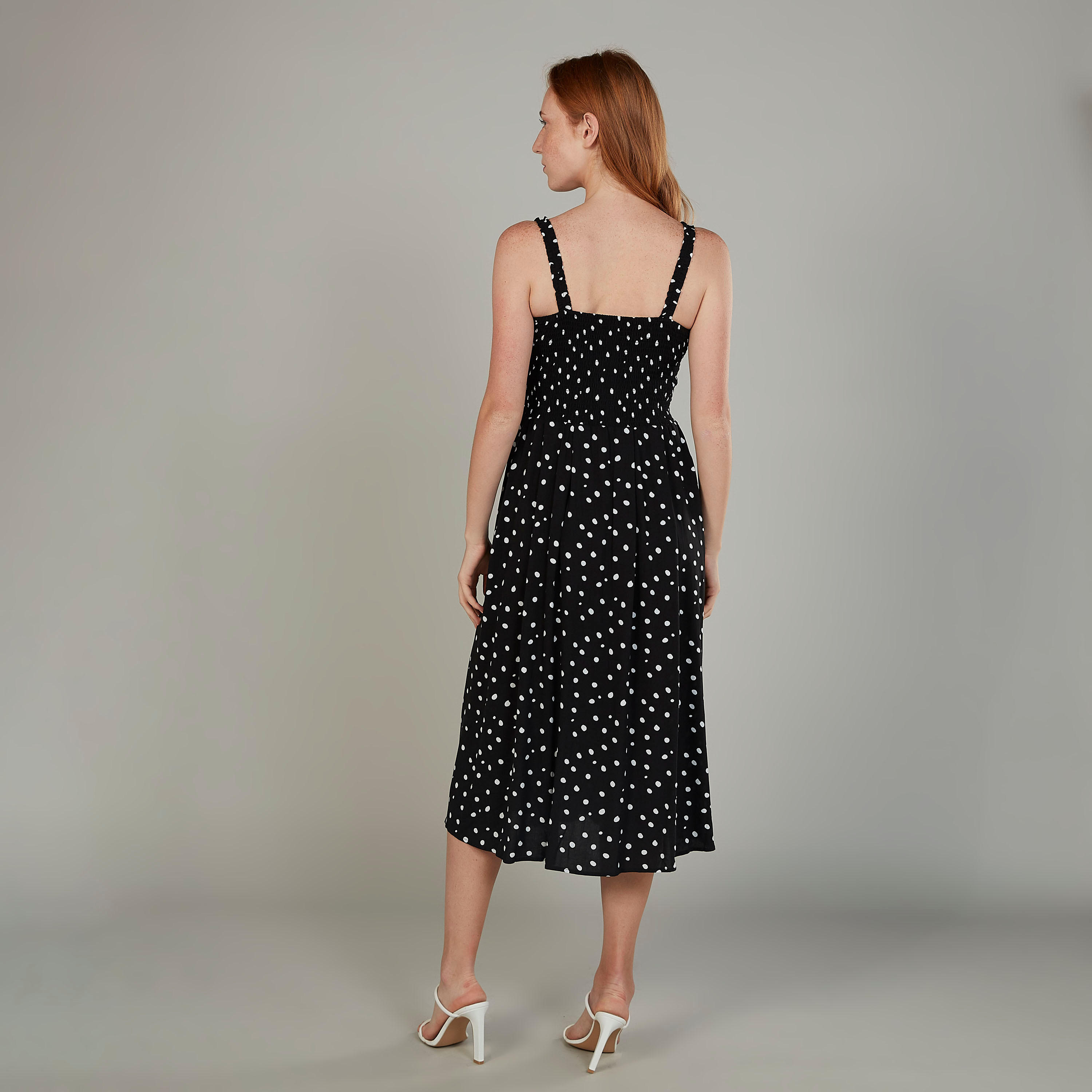 فستان ميدي ايه لاين بأحزمة وطبعات-women-clothing-dresses-image-4
