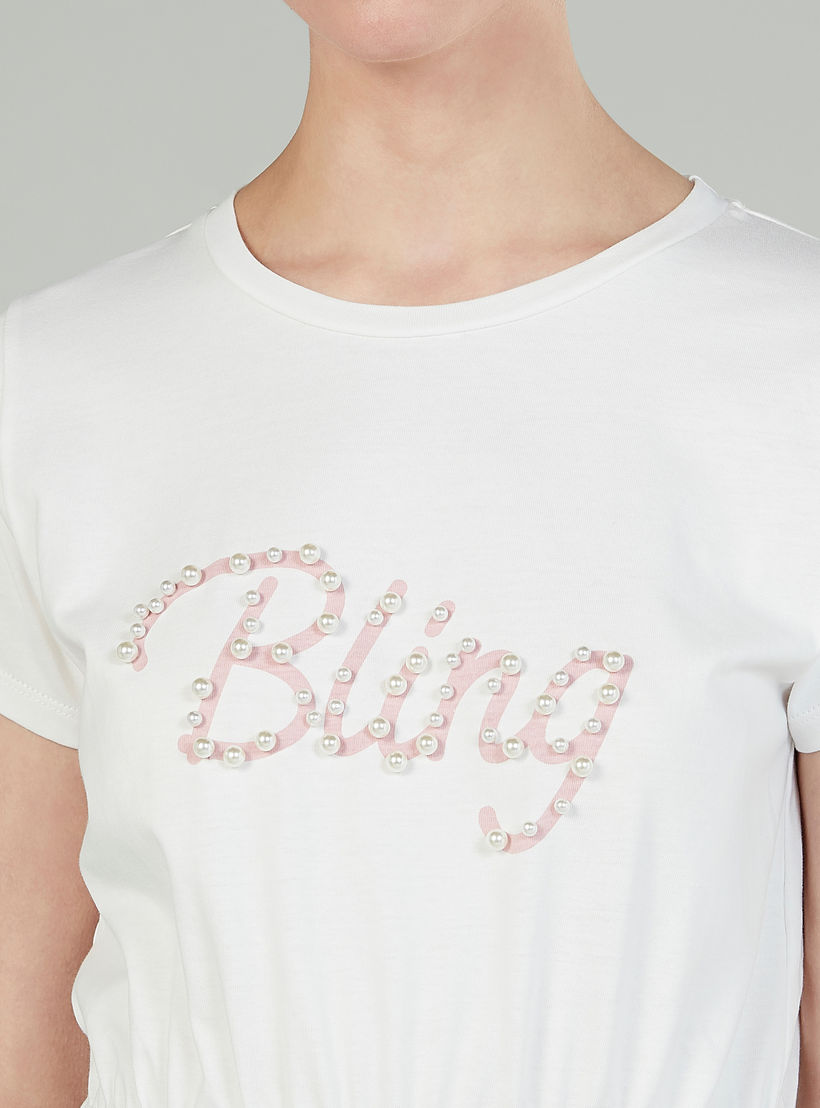 فستان تيشيرت ميدي بتفاصيل لؤلؤ وأكمام قصيرة وفتحة جانبيّة-women-clothing-dresses-image-3