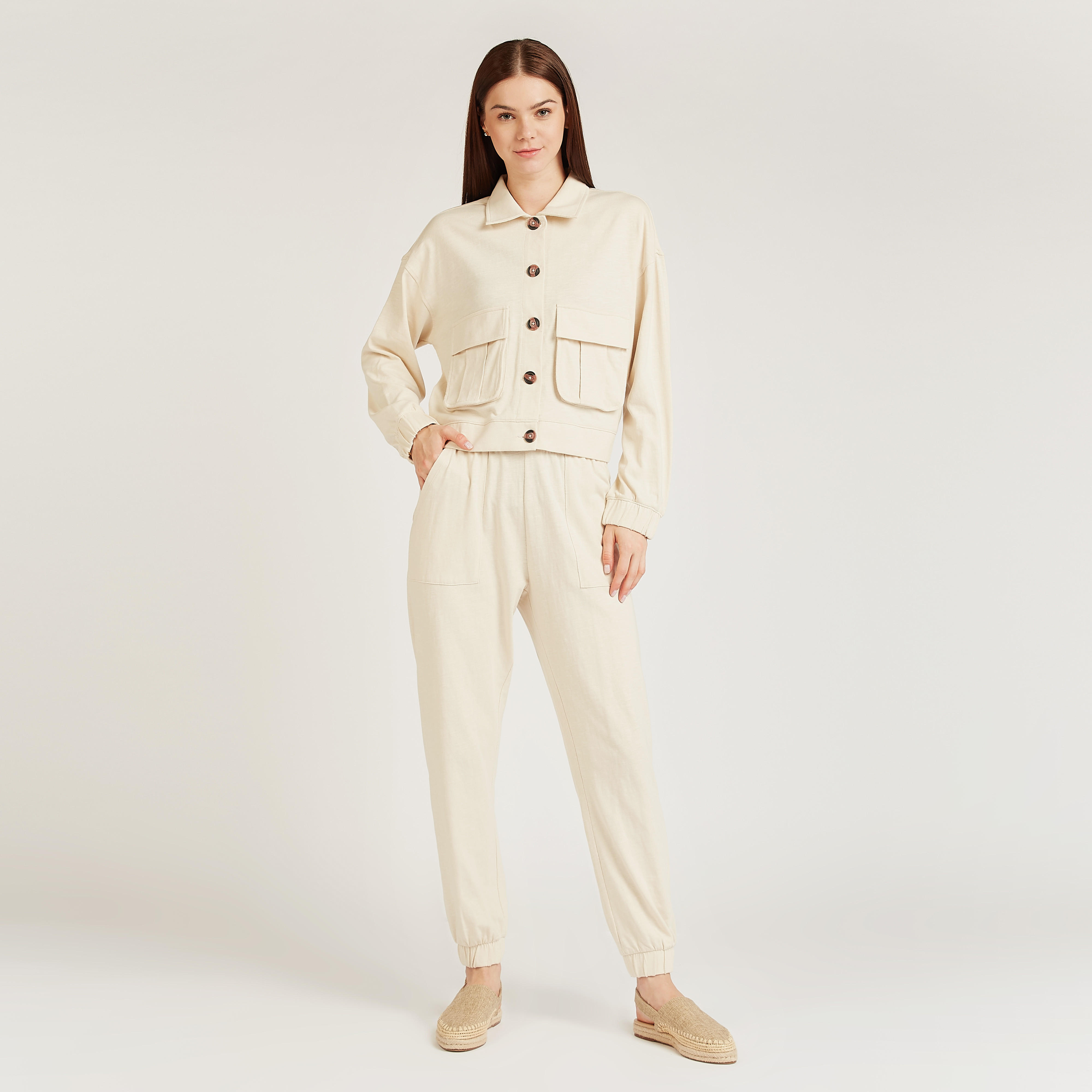 Full Length Solid Jog Pants with Pocket Detail and Drawstring-women-clothing-bottoms-joggers-image-2