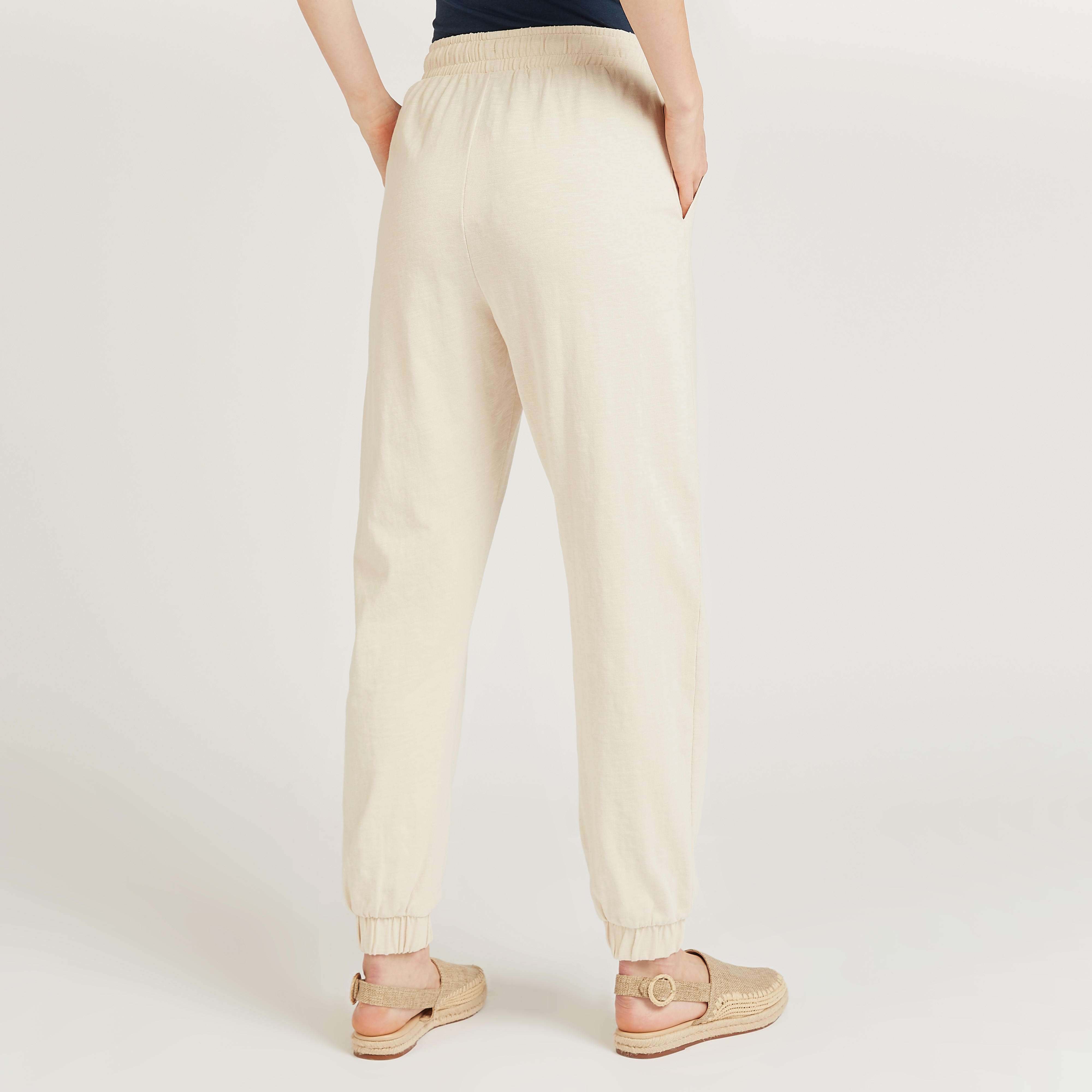 Full Length Solid Jog Pants with Pocket Detail and Drawstring-women-clothing-bottoms-joggers-image-4