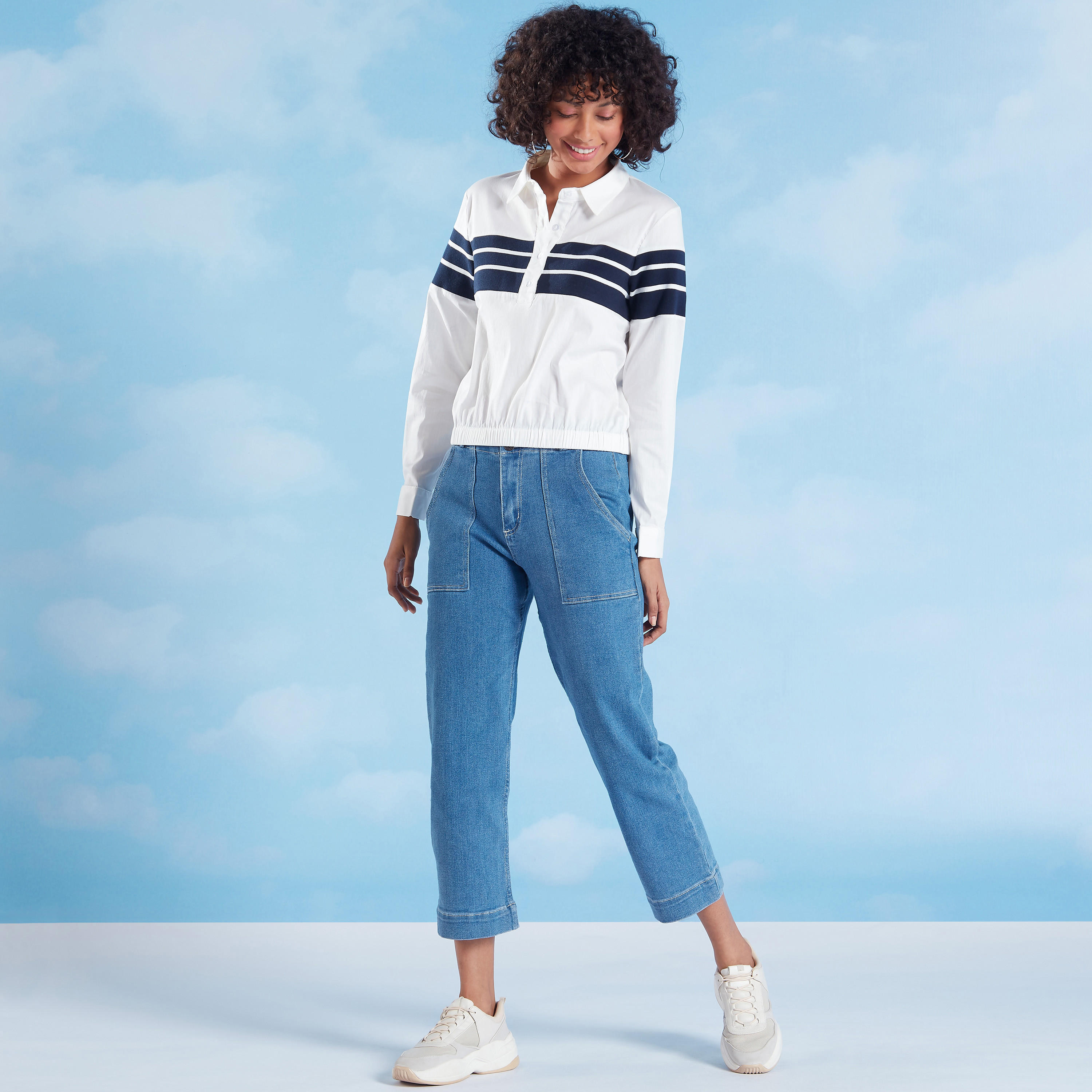 قميص بأكمام طويلة وأزرار-women-clothing-shirtsandblouses-shirts-image-2