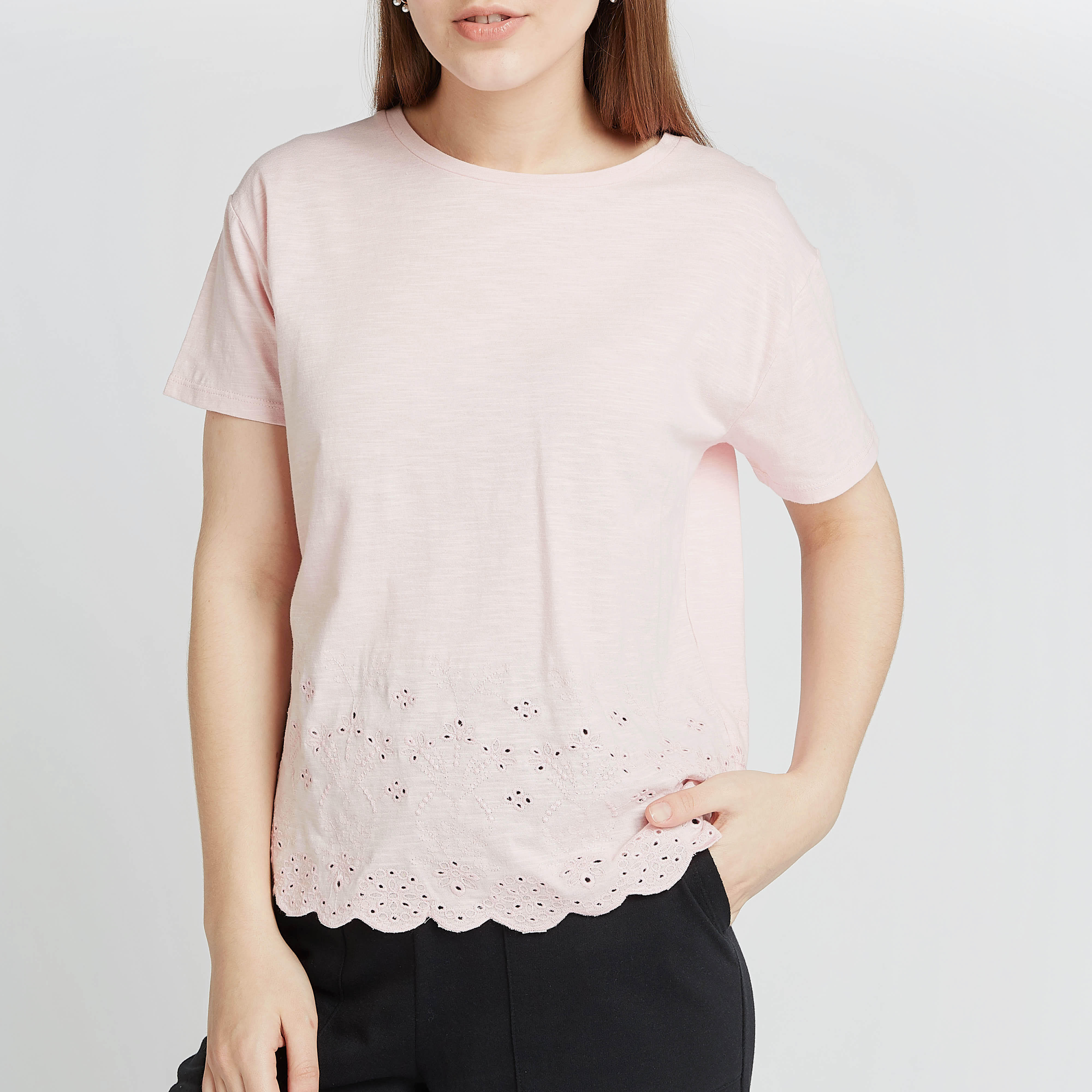 بلوزة شيفلي بياقة ضيّقة وأكمام قصيرة-women-clothing-shirtsandblouses-blouses-image-3