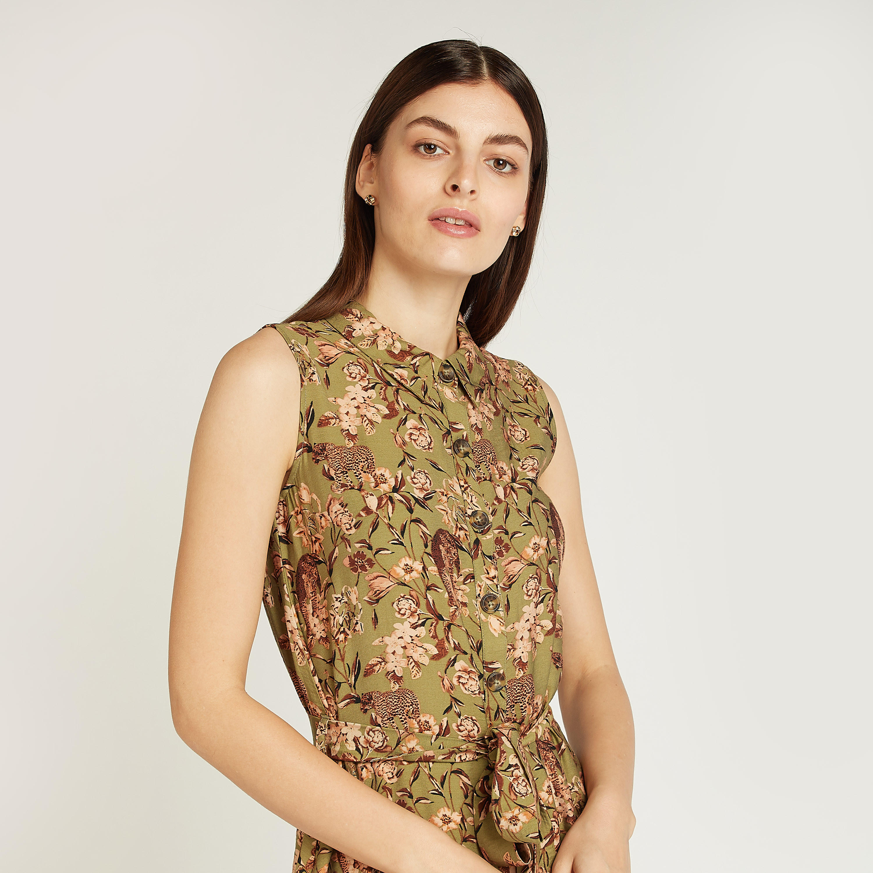 فستان قميص ميدي دون أكمام بطبعات وياقة عادية وأربطة-women-clothing-dresses-image-3