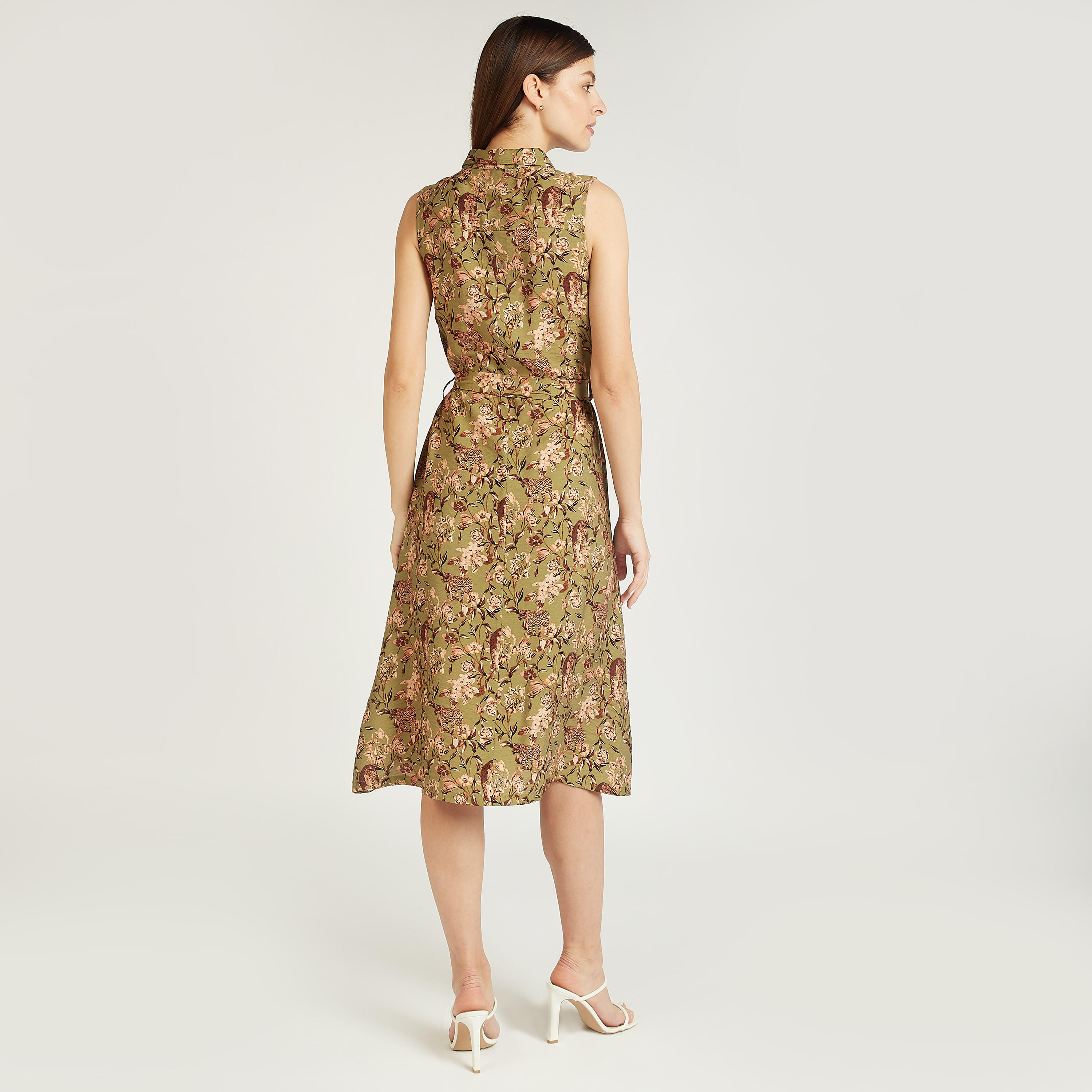 فستان قميص ميدي دون أكمام بطبعات وياقة عادية وأربطة-women-clothing-dresses-image-4