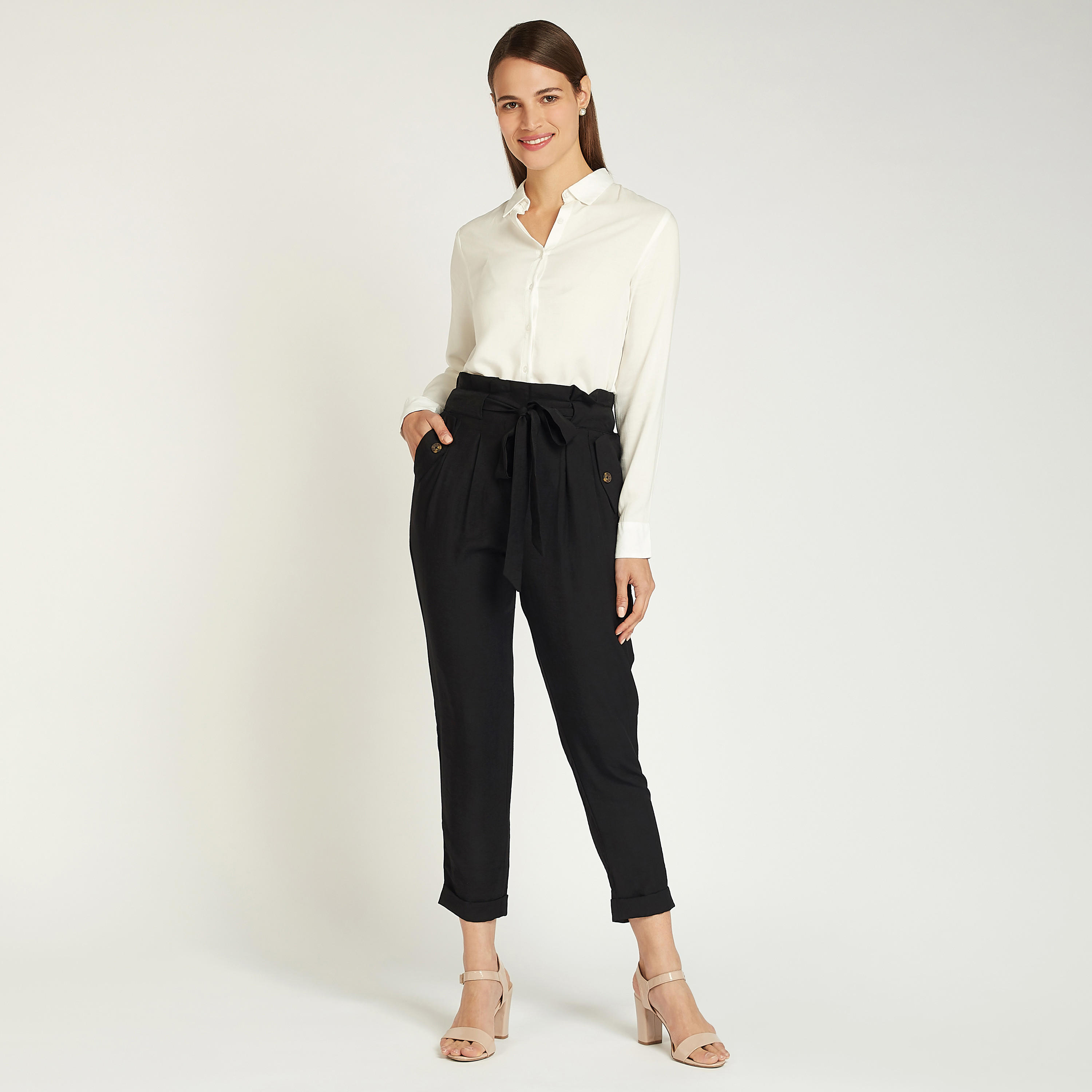 Solid Mid-Rise Culottes with Pocket Detail-women-clothing-bottoms-trousers-image-2