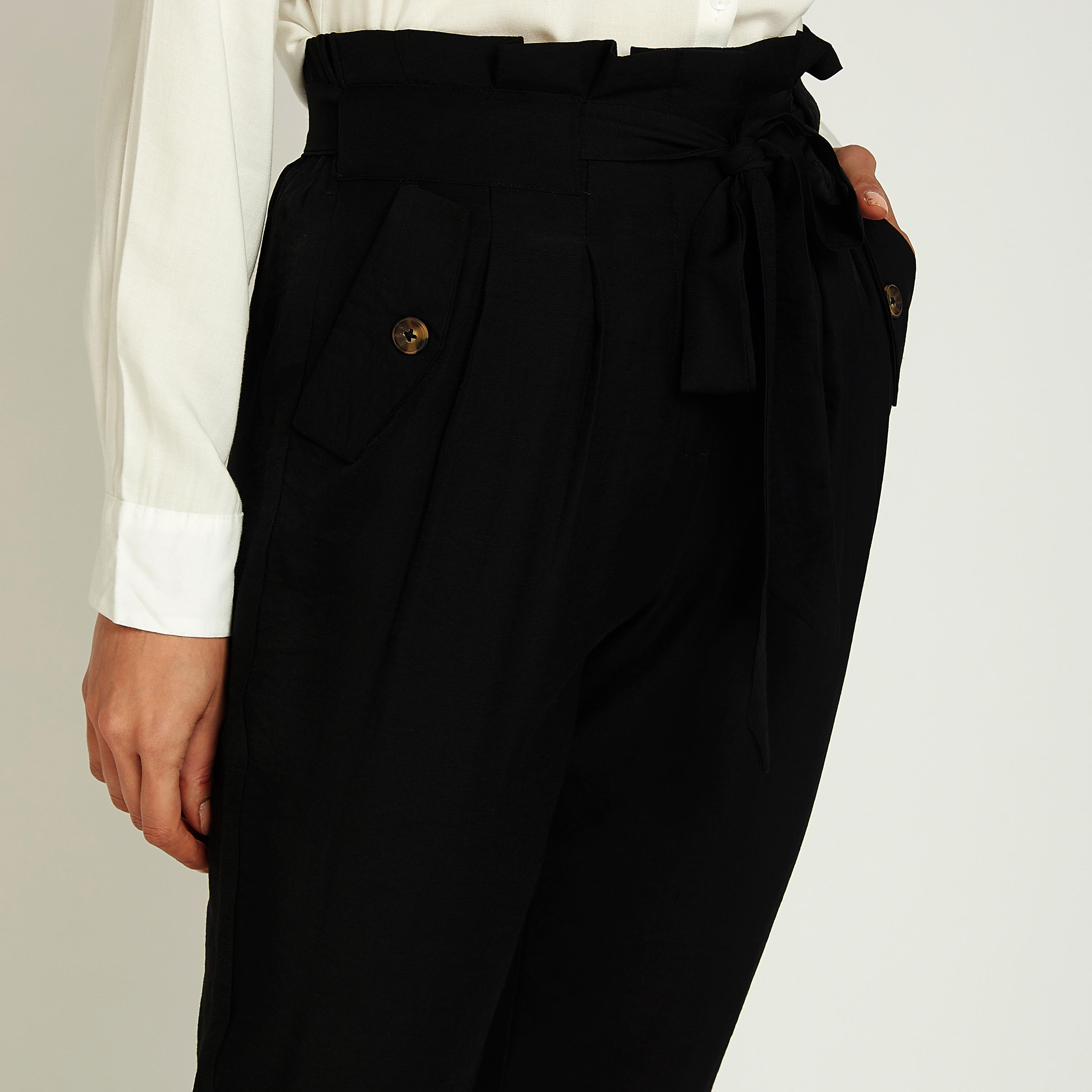 Solid Mid-Rise Culottes with Pocket Detail-women-clothing-bottoms-trousers-image-3