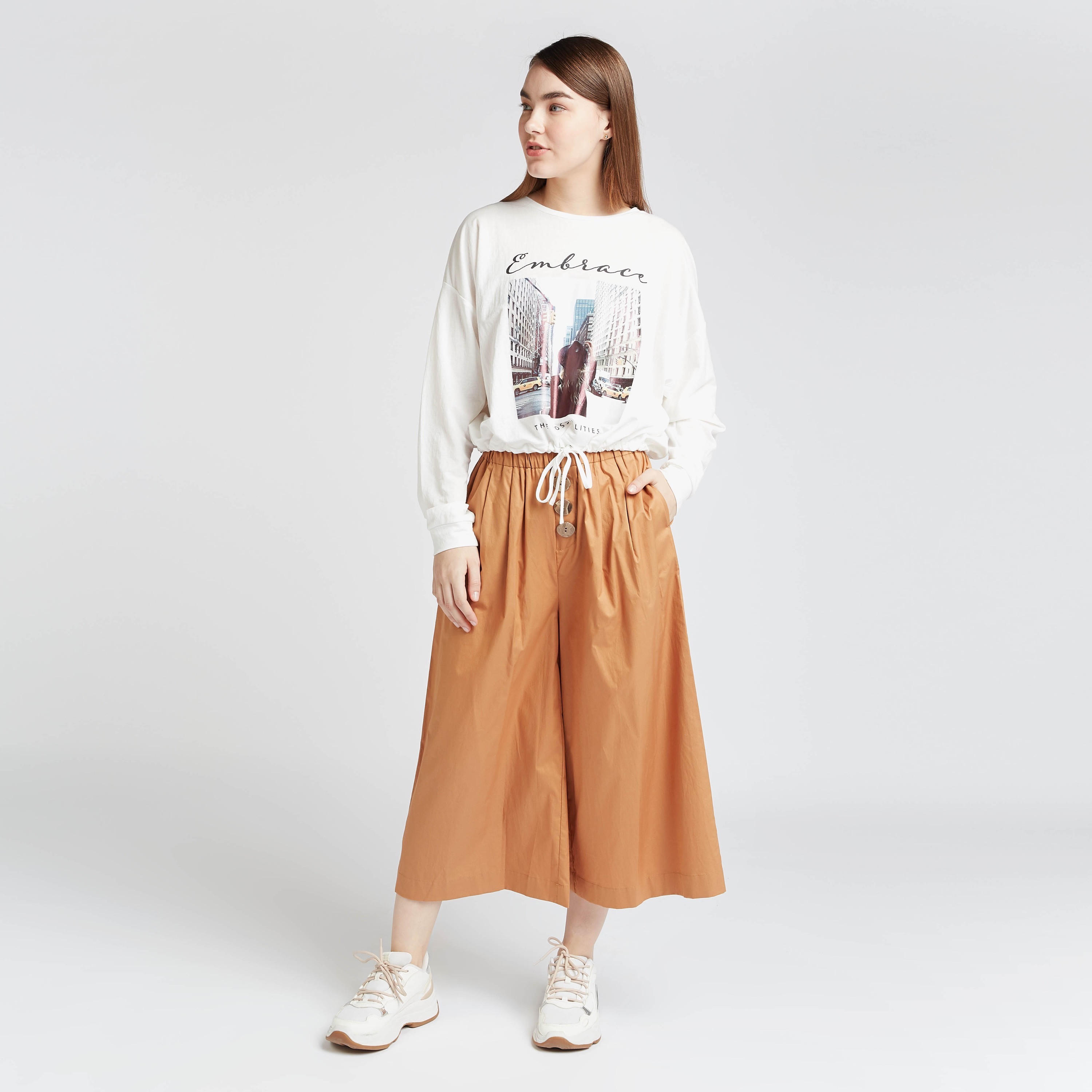 Printed Sweatshirt with Long Sleeves and Elasticised Hem-women-winterwear-hoodiesandsweatshirts-sweatshirts-image-2