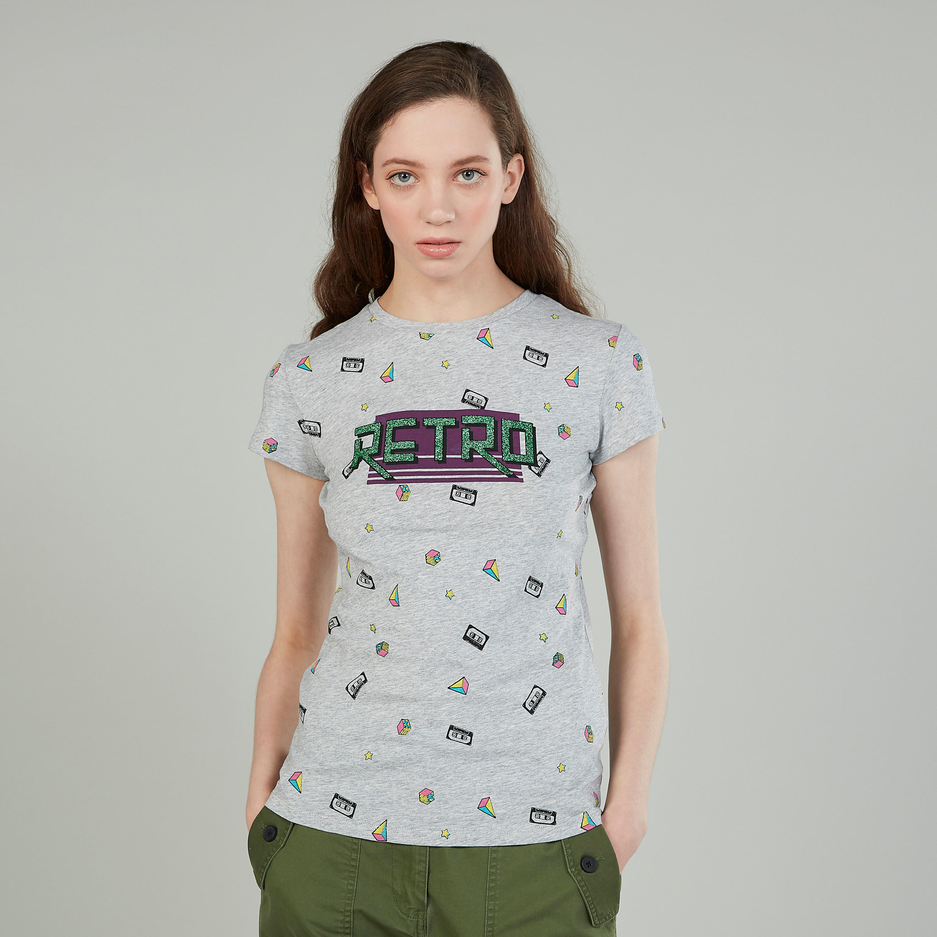 تيشيرت بياقة مستديرة وأكمام قصيرة وطبعات-women-clothing-tshirts-image-1