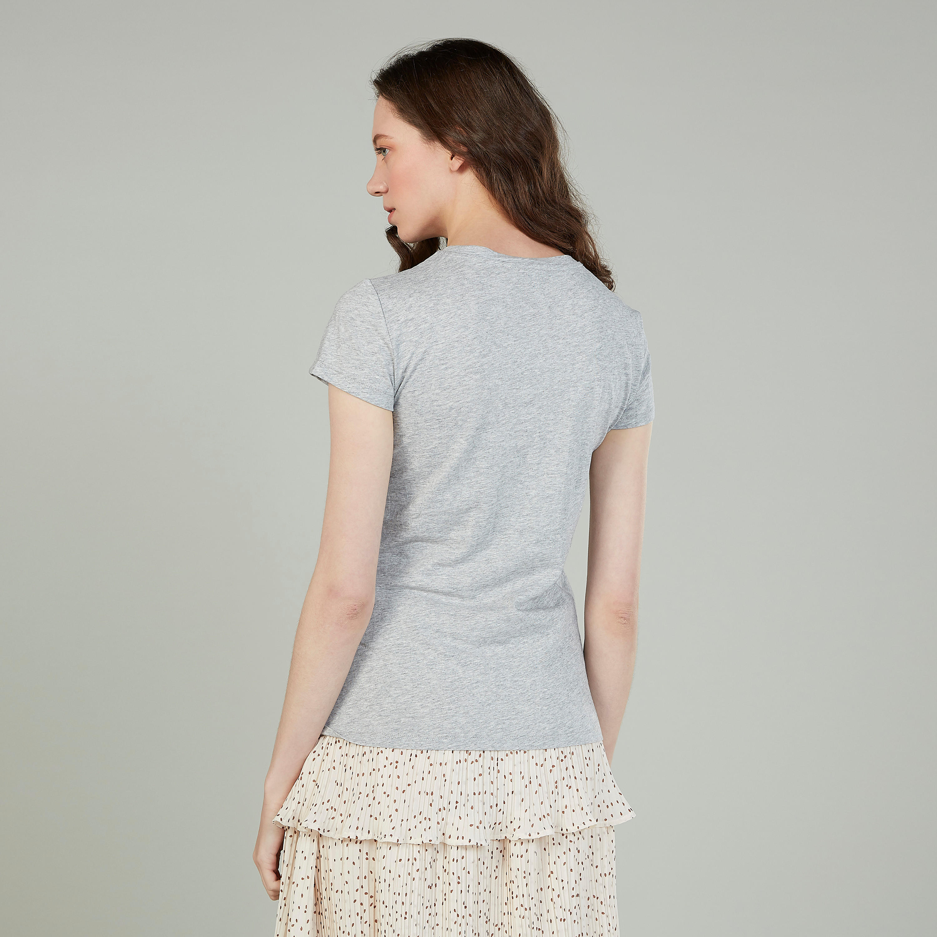 Printed T-shirt with Crew Neck and Cap Sleeves-women-clothing-tshirts-image-4