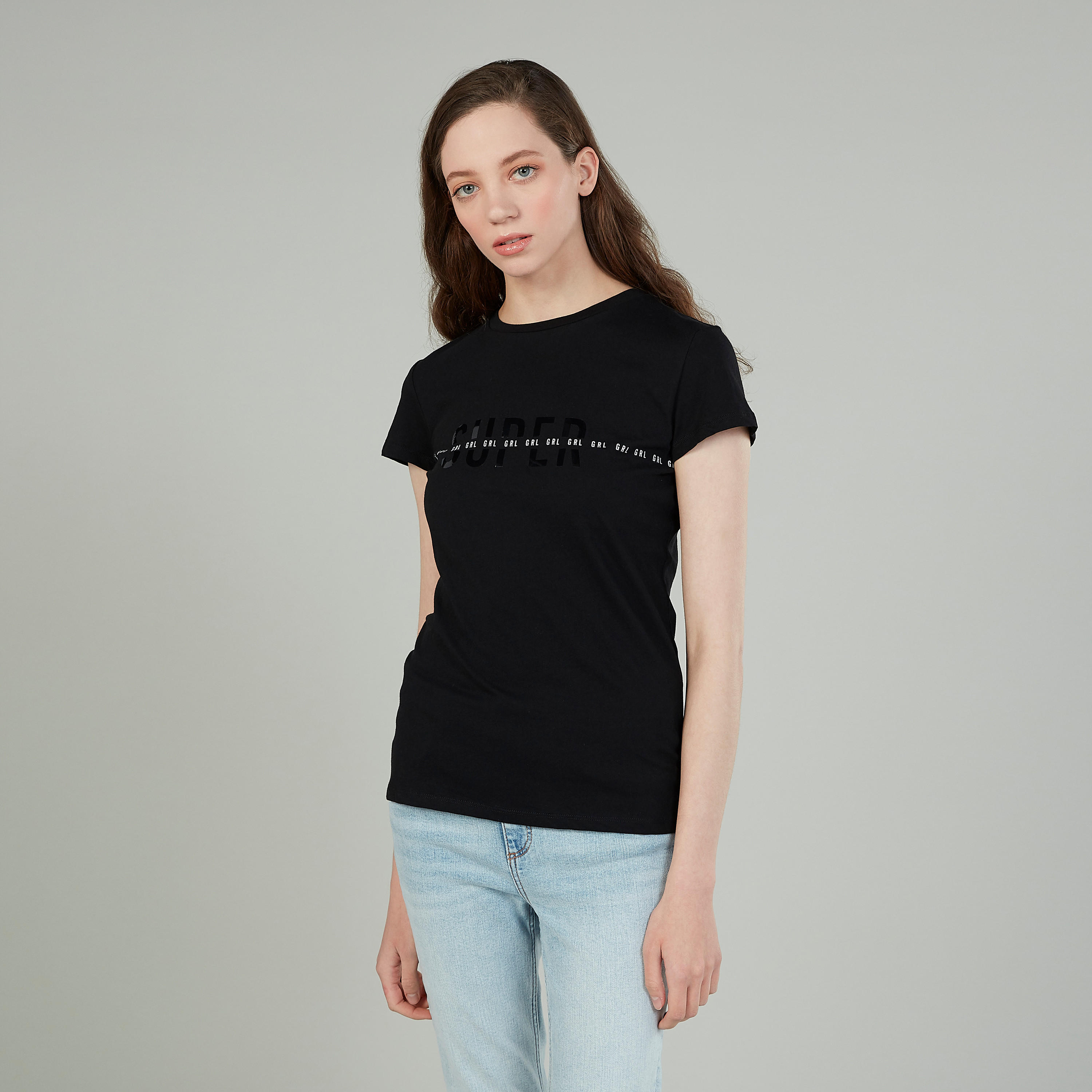 تيشيرت بياقة مستديرة وأكمام قصيرة وطبعات-women-clothing-tshirts-image-5