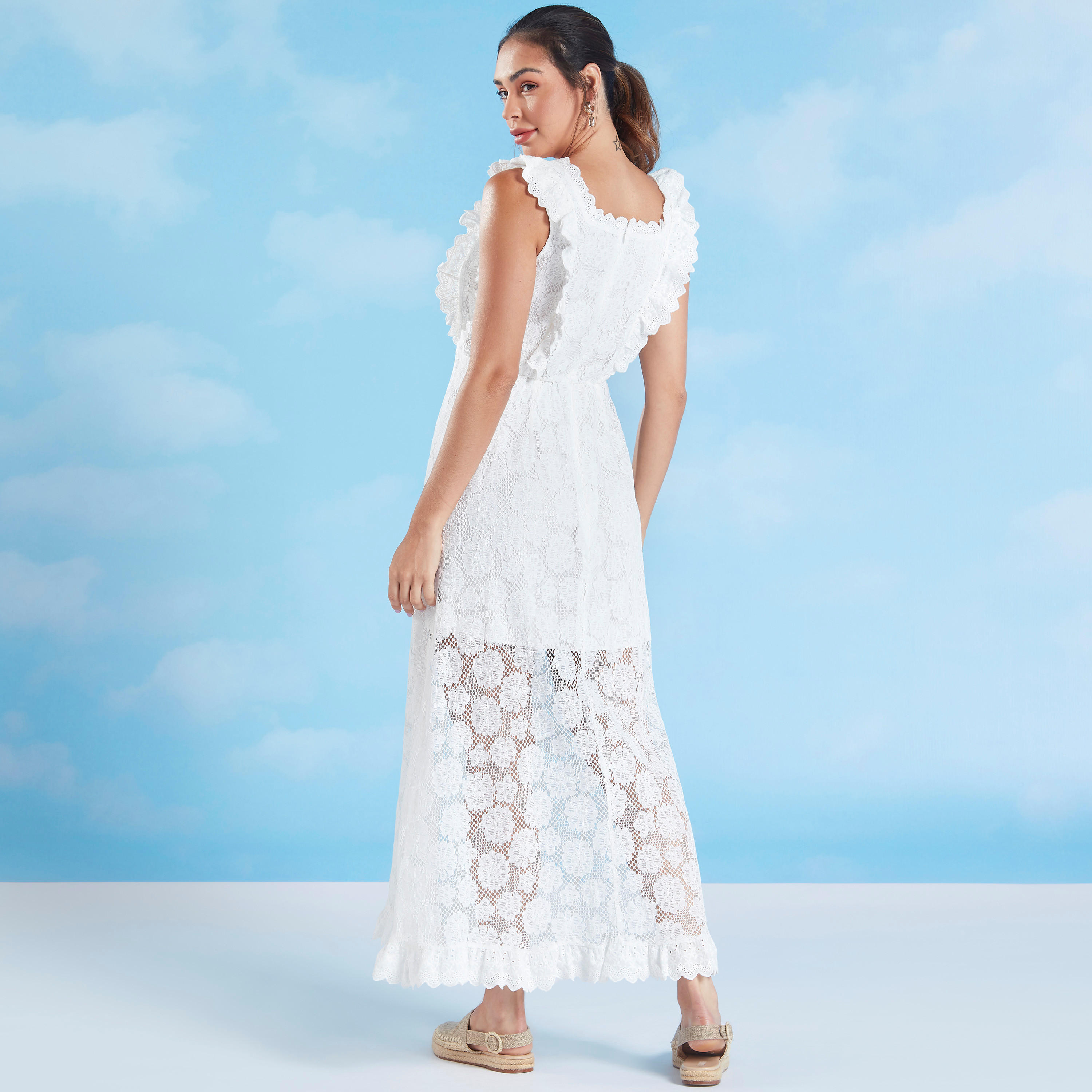 Lace Detail Maxi A-line Sleeveless Dress-women-clothing-dresses-image-4