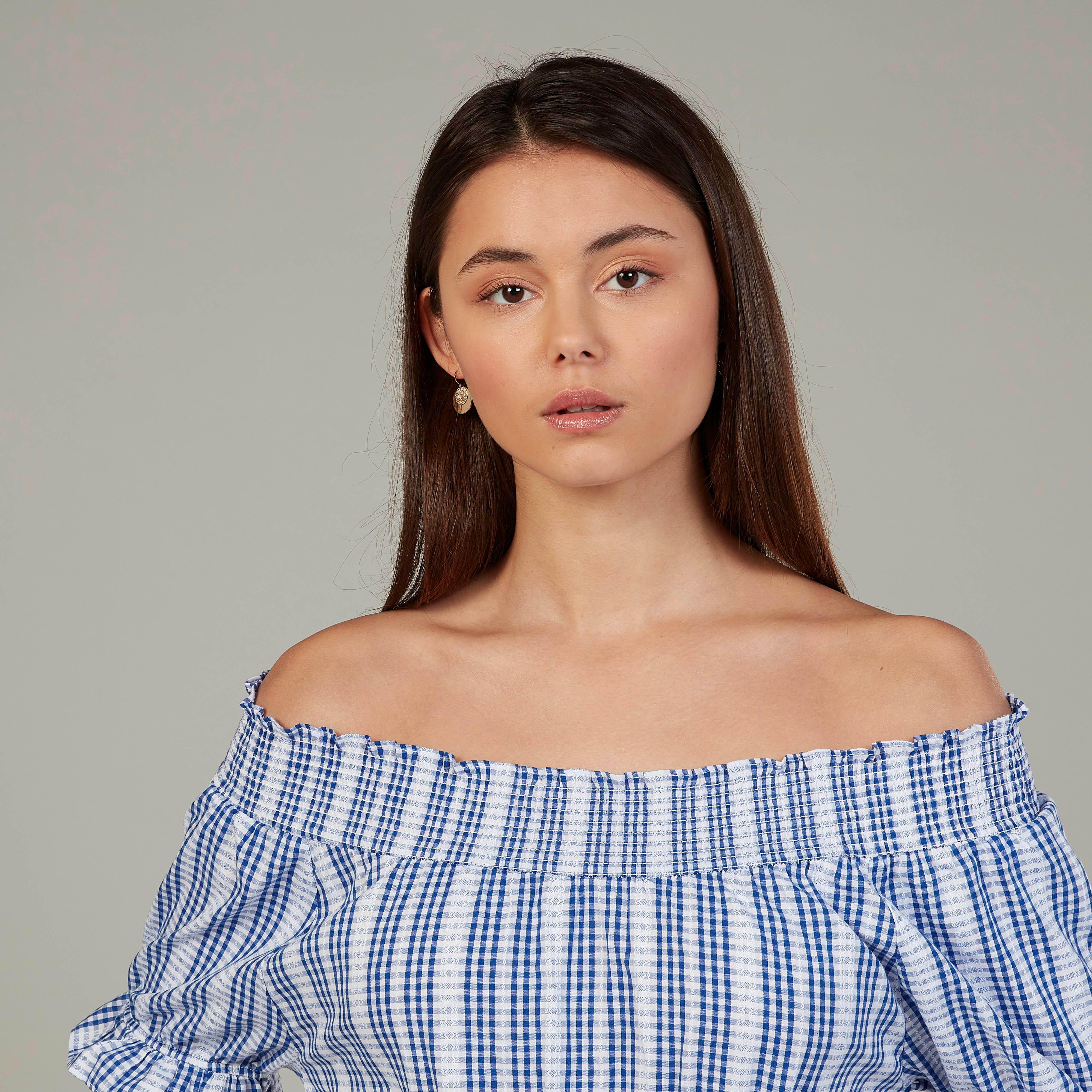 Striped Maxi Off Shoulder Dress with Short Sleeves and Tie Ups-women-clothing-dresses-image-4