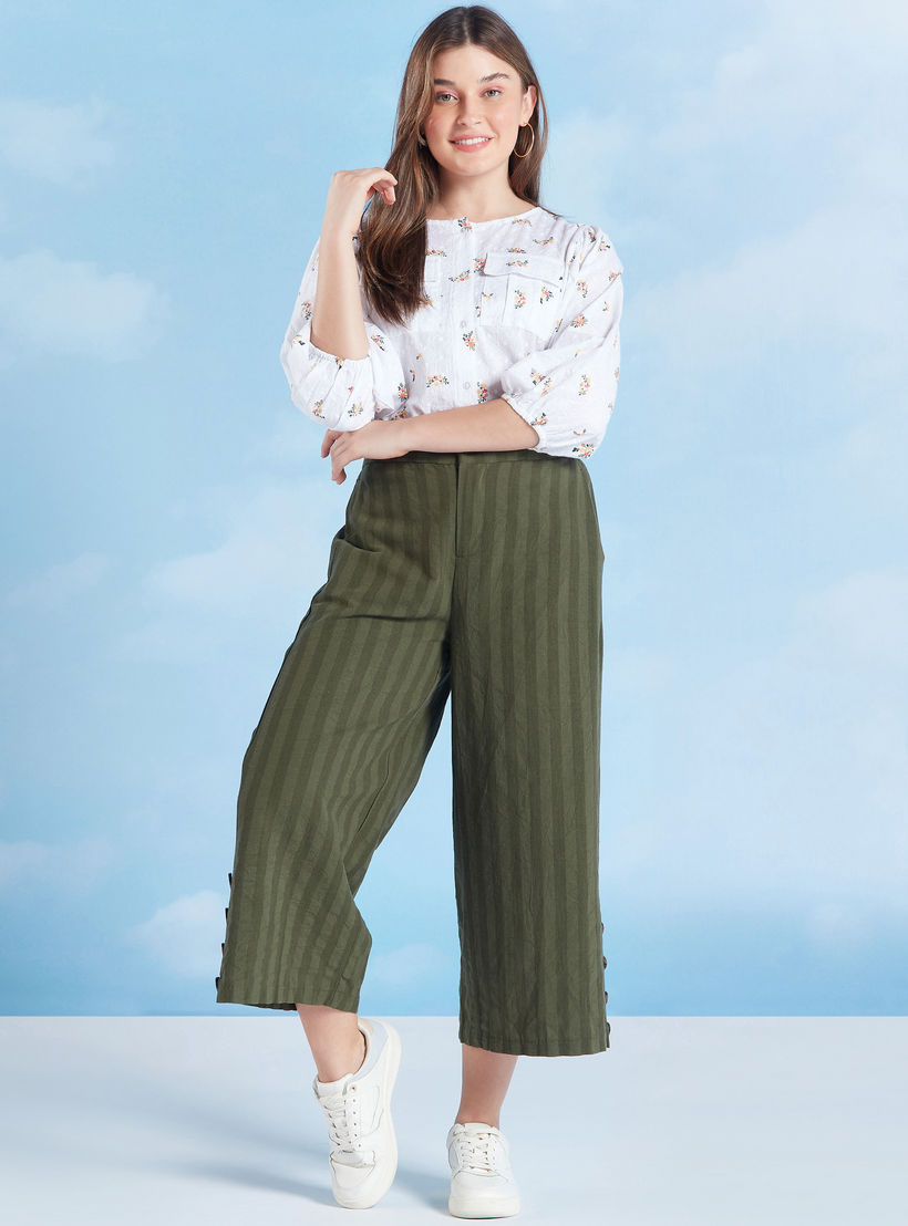 بلوزة بياقة مستديرة وأكمام 3/4 وطبعات-women-clothing-shirtsandblouses-blouses-image-2