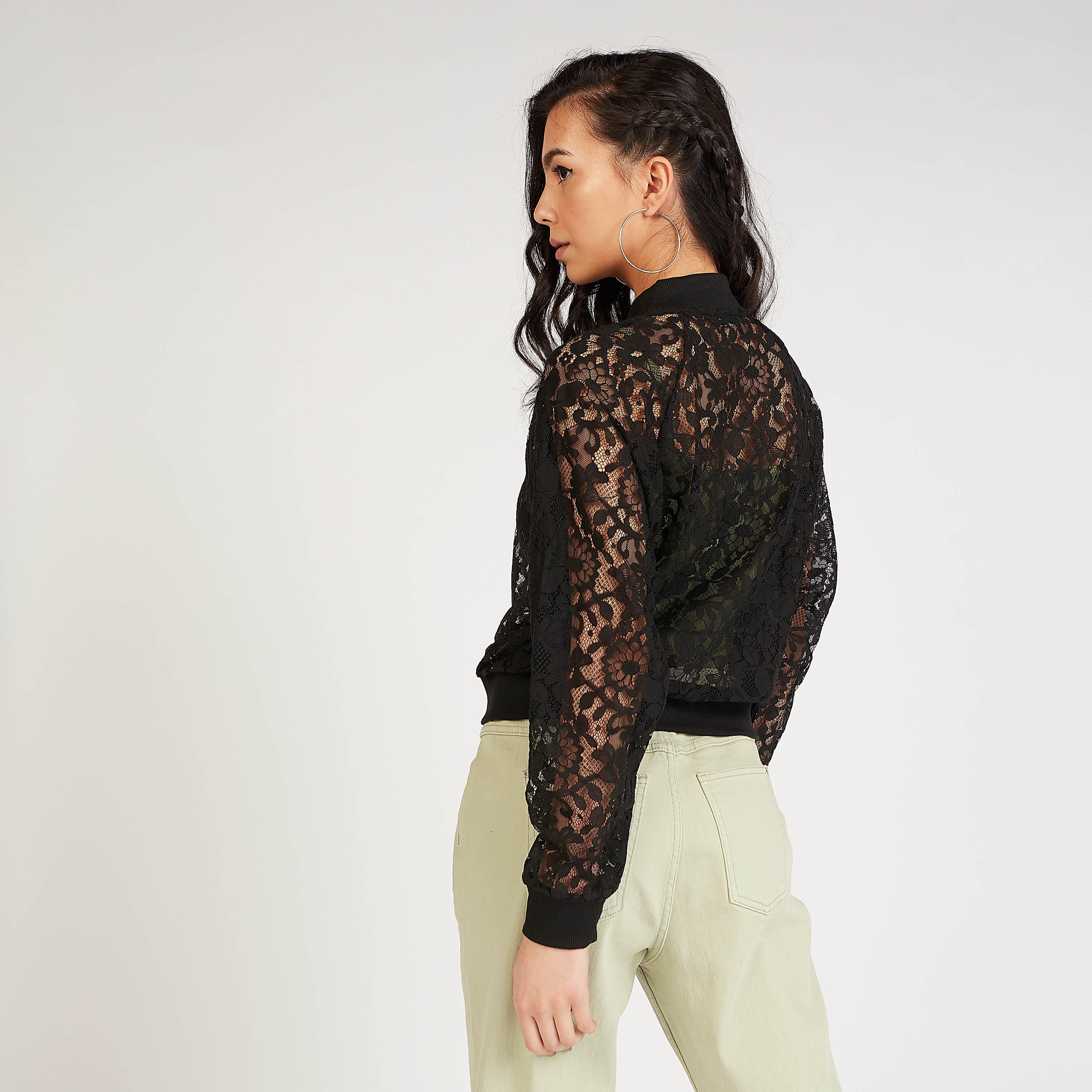 جاكيت دانتيل بسحّاب أمامي مفتوح وأكمام طويلة-women-winterwear-coatsandjackets-jackets-image-3