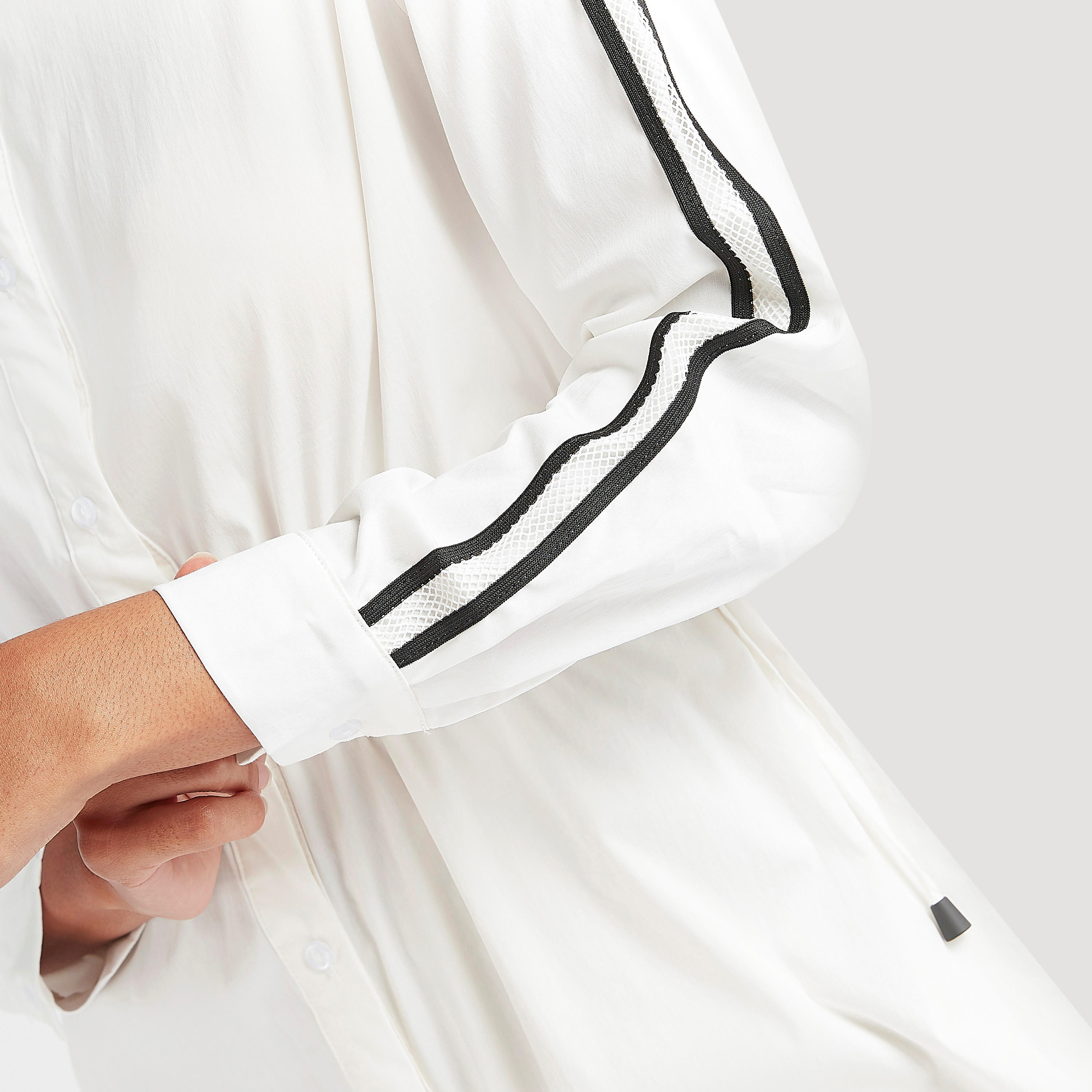 تونيك بطبعات وأكمام طويلة وحواف غير مستوية وياقة عادية-women-clothing-shirtsandblouses-blouses-image-2