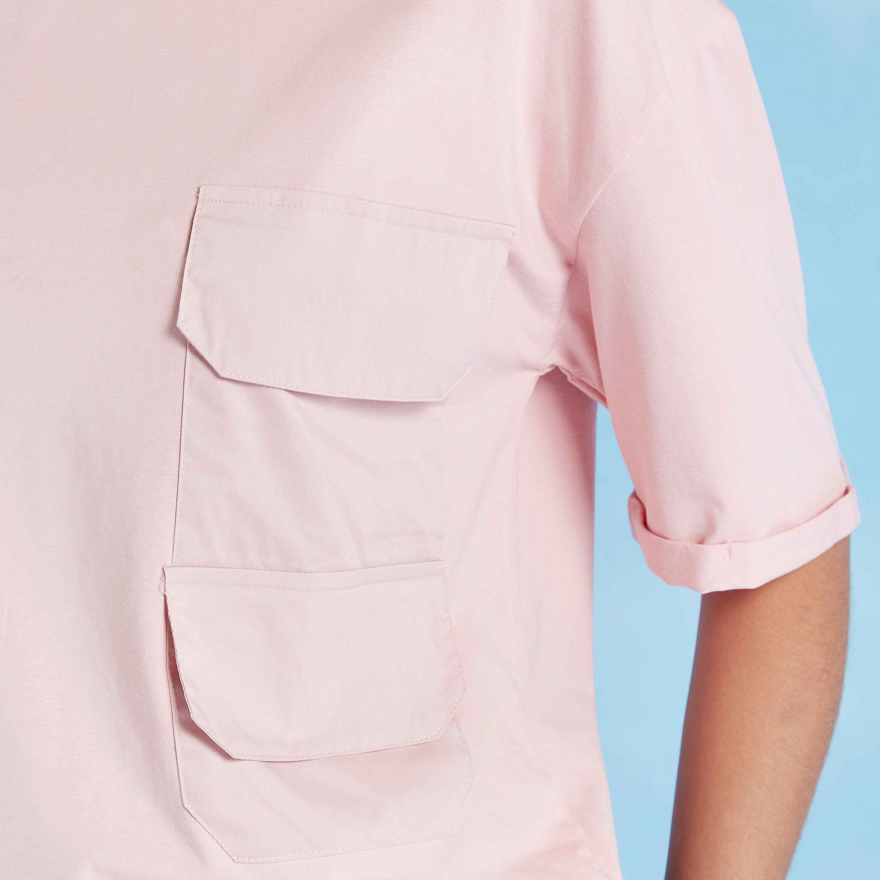 تيشيرت سادة بياقة ضيّقة وأكمام قصيرة-women-clothing-tshirts-image-3