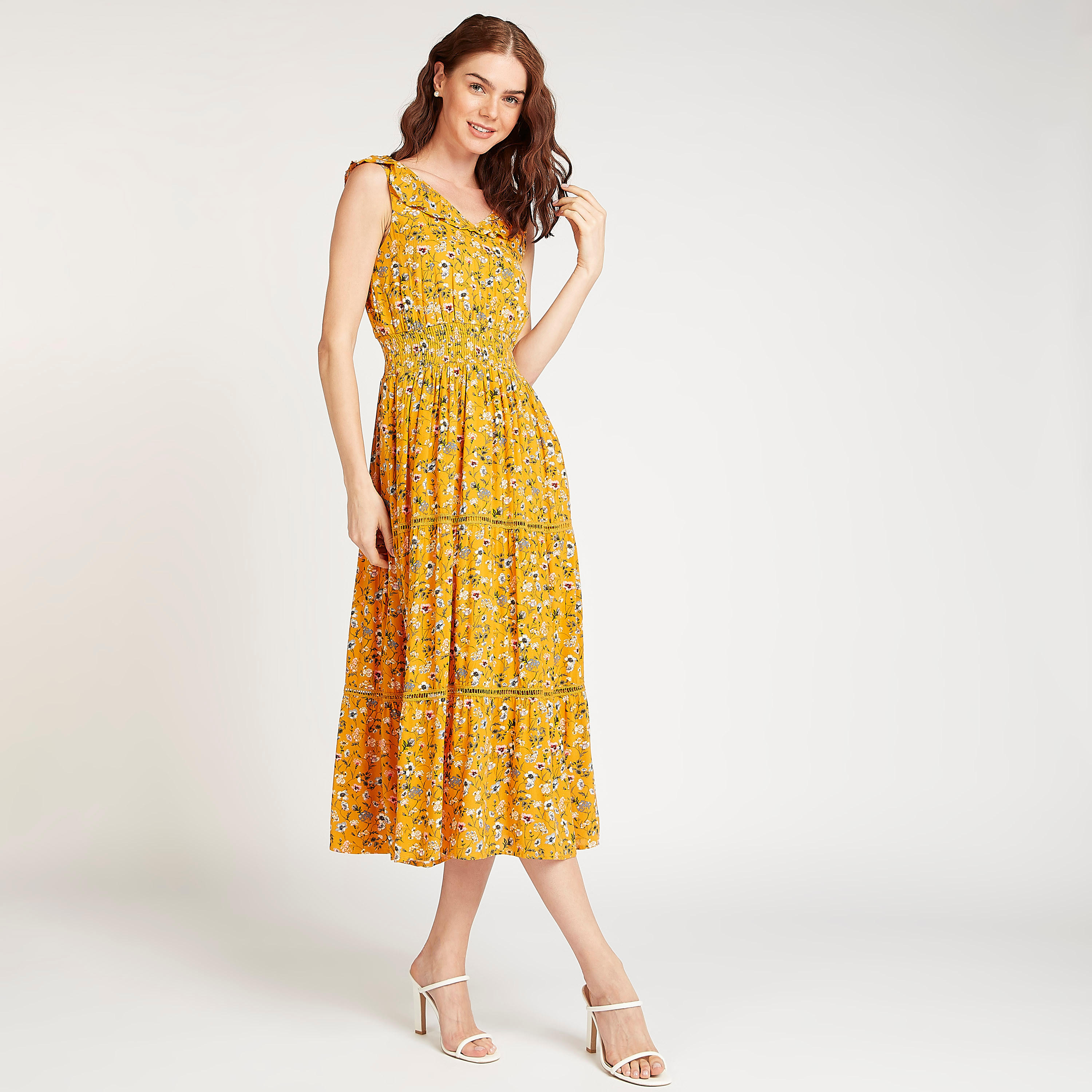 فستان ميدي إيه لاين دون أكمام بطبعات زهرية-women-clothing-dresses-image-2