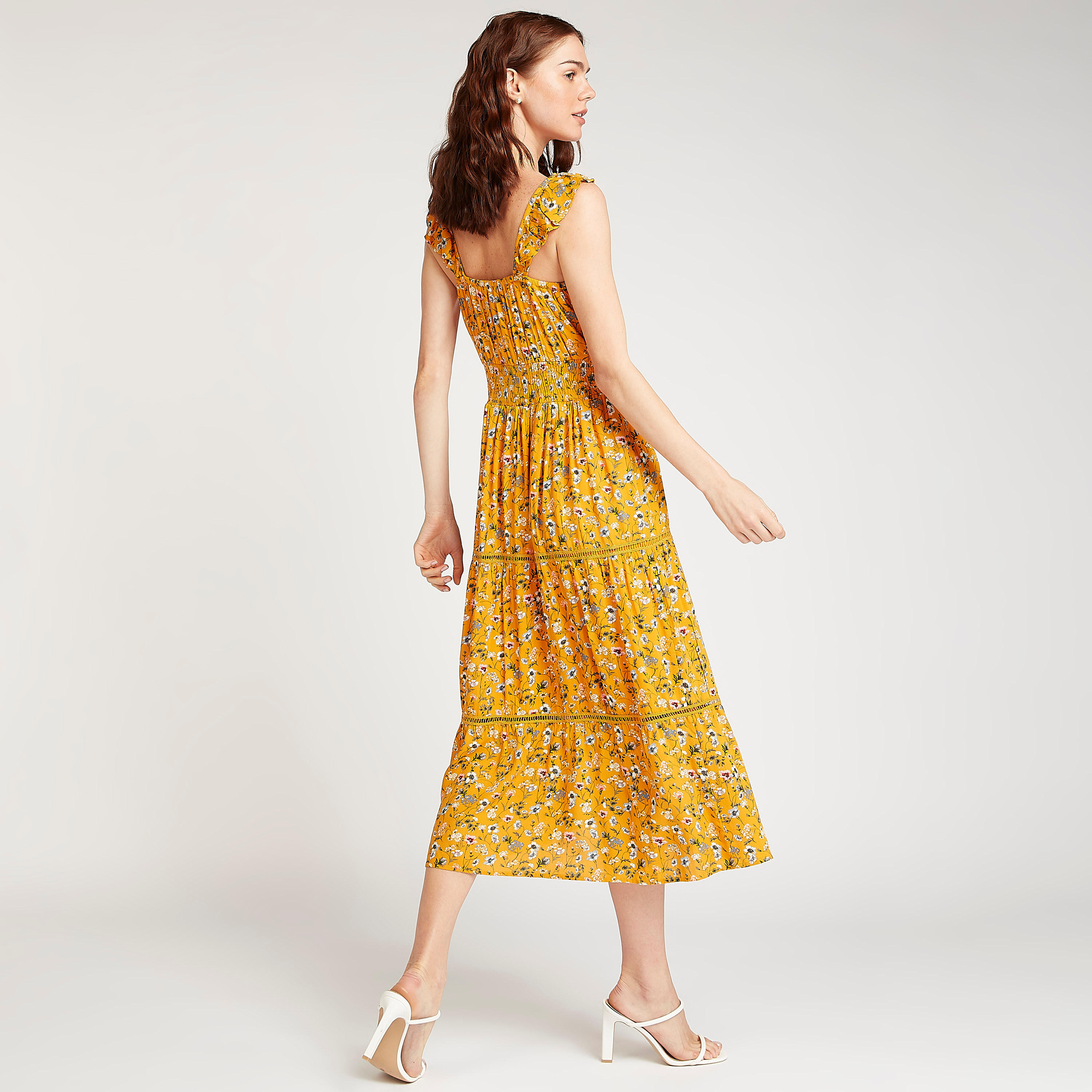 فستان ميدي إيه لاين دون أكمام بطبعات زهرية-women-clothing-dresses-image-4
