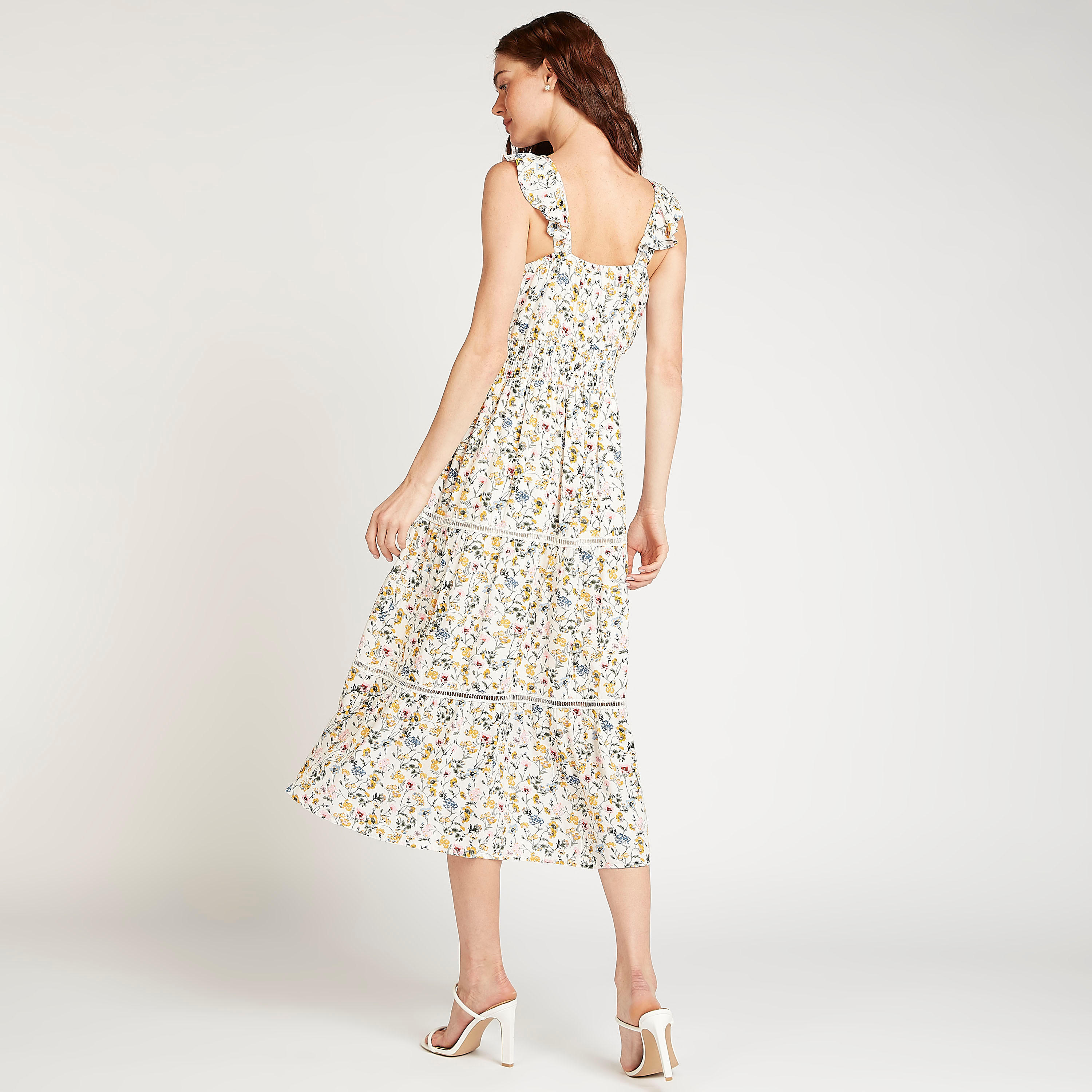 فستان ميدي إيه لاين دون أكمام بطبعات زهرية-women-clothing-dresses-image-4