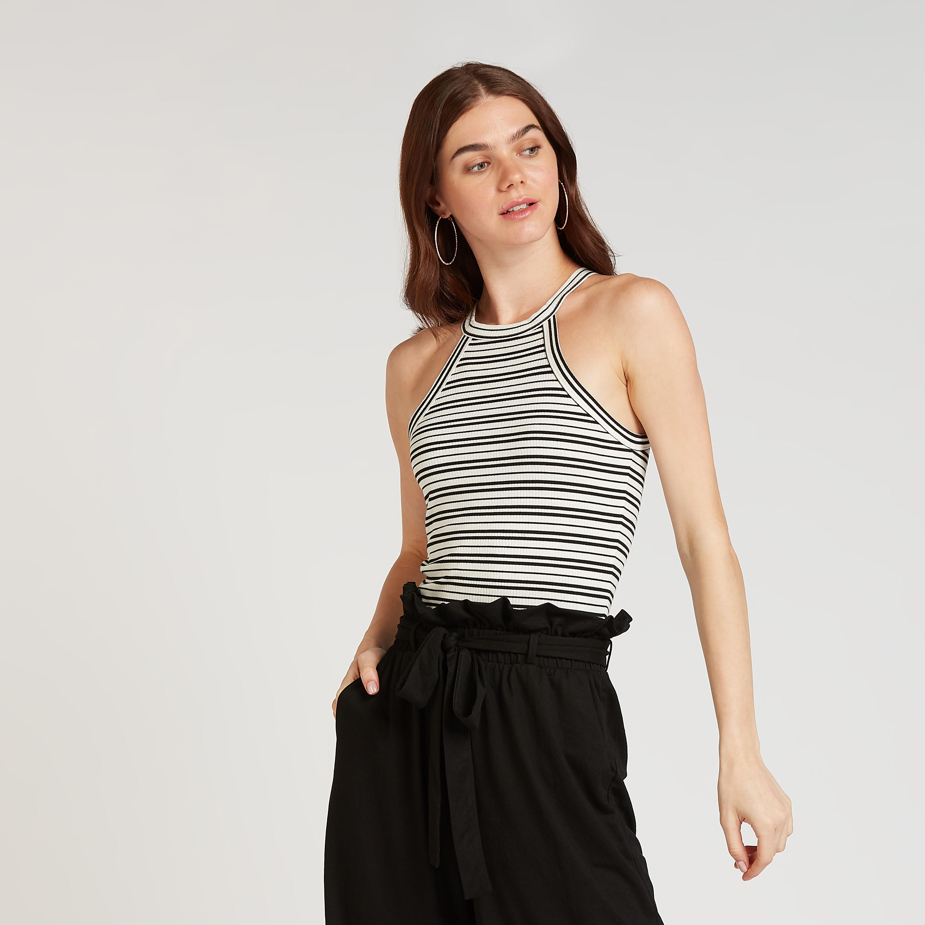 Slim Fit Striped Top with Straps-women-clothing-tshirts-image-1