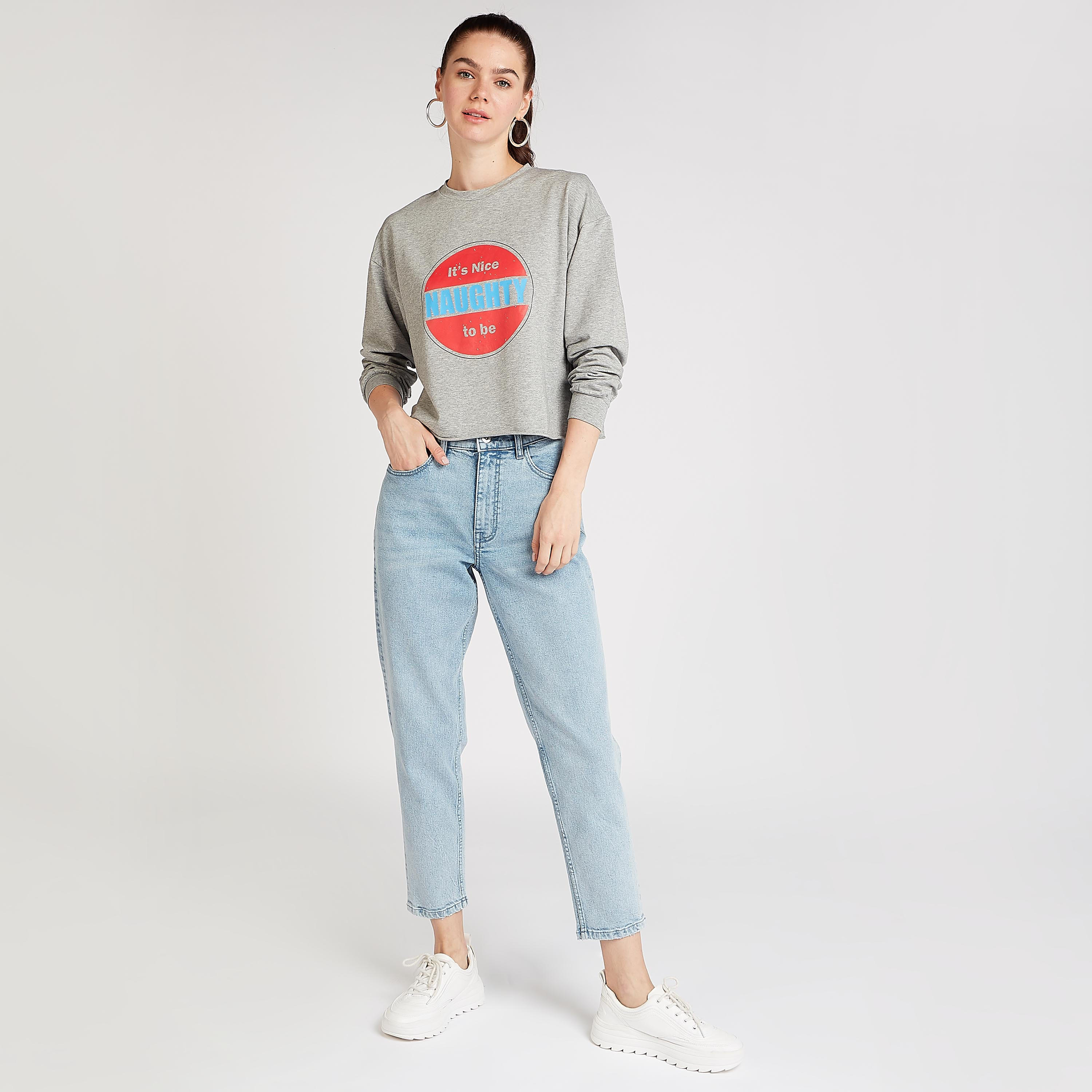 Printed Crew Neck Sweatshirt with Long Sleeves-women-winterwear-hoodiesandsweatshirts-sweatshirts-image-3