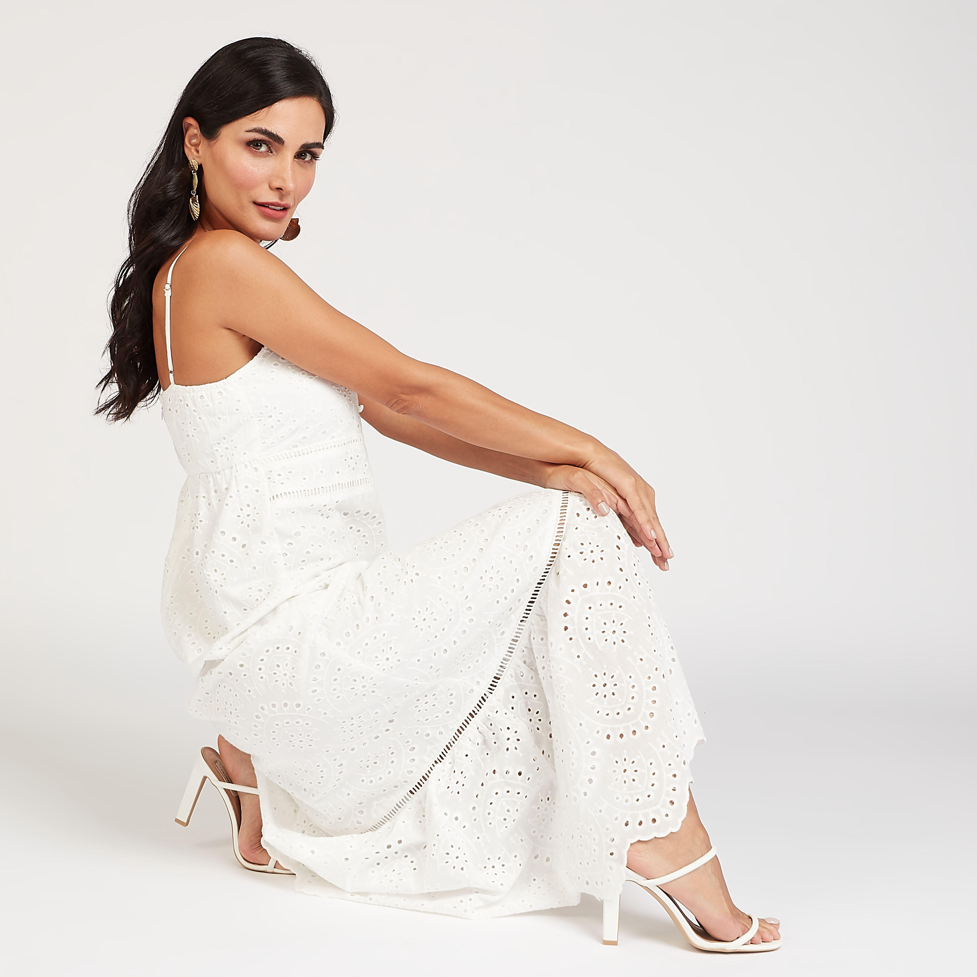 فستان طويل إيه لاين بتطريز شيفلي وأكمام حزام-women-clothing-dresses-image-4