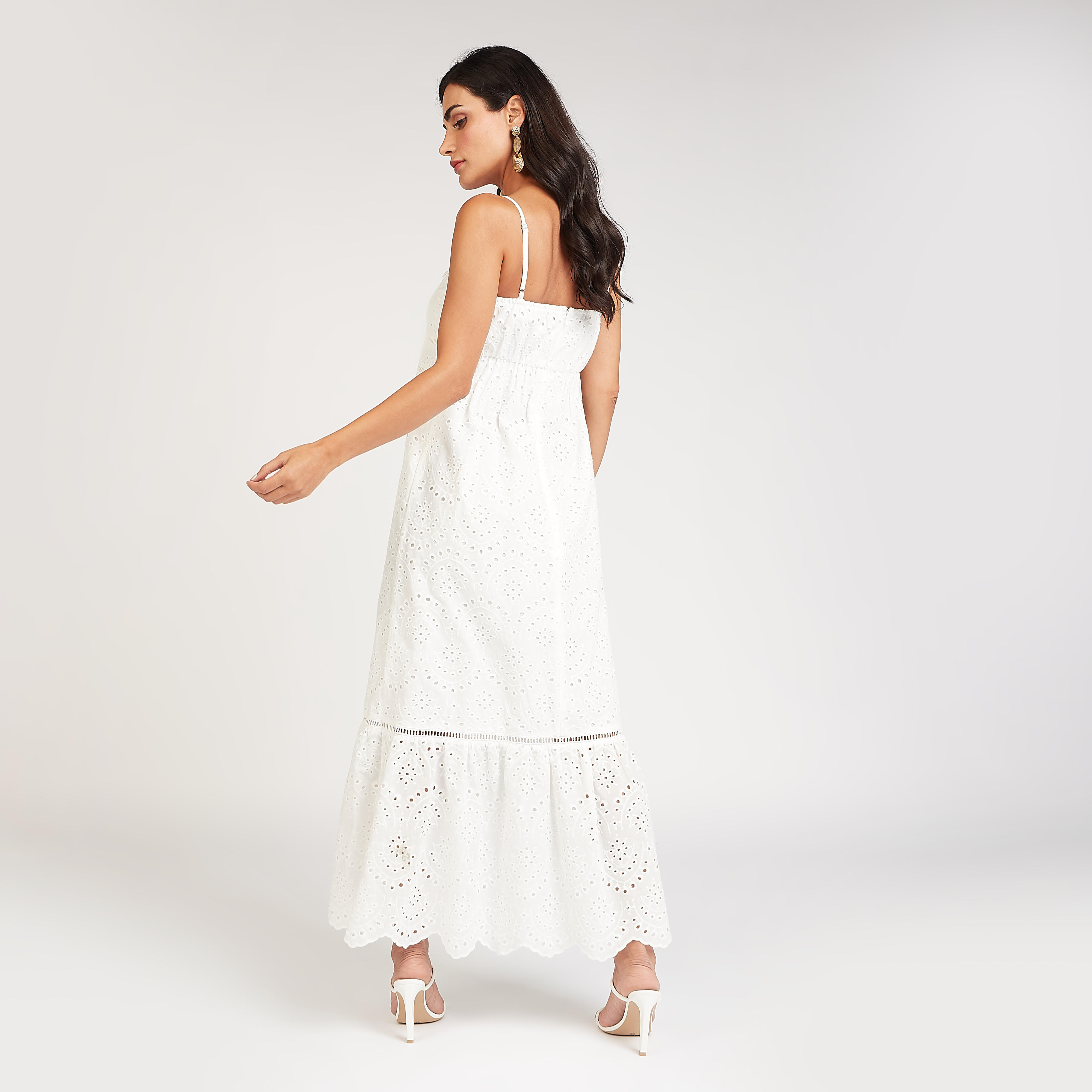 فستان طويل إيه لاين بتطريز شيفلي وأكمام حزام-women-clothing-dresses-image-2