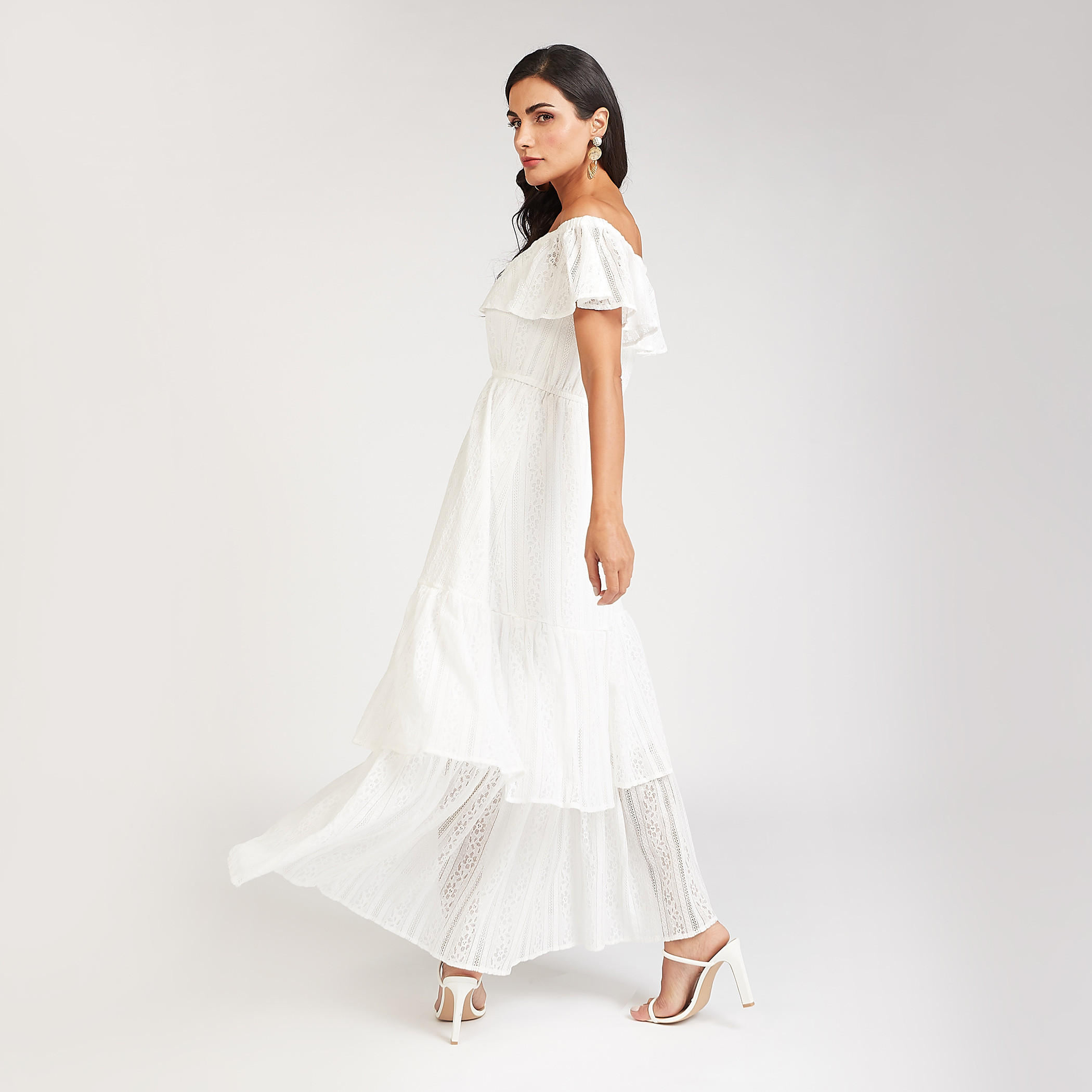 فستان مستدام طويل بارز الملمس بأكتاف مكشوفة وأكمام قصيرة-women-clothing-dresses-image-6