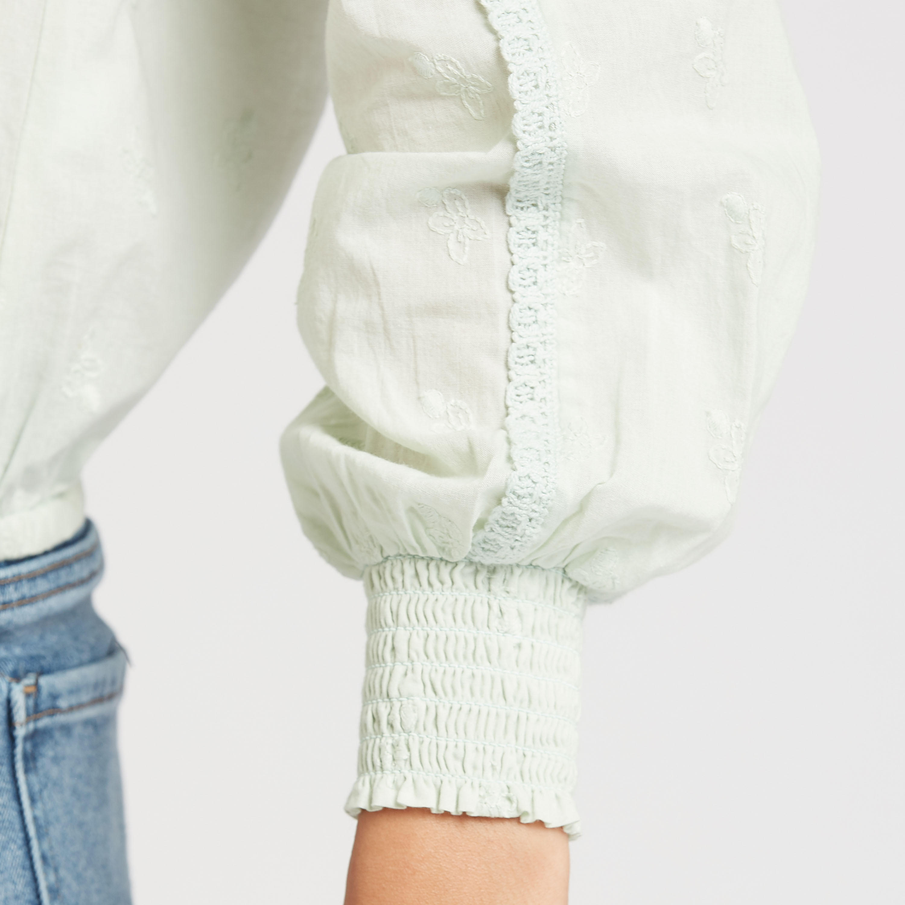 بلوزة مطرّزة بياقة ماندارين عادية وأكمام طويلة-women-clothing-shirtsandblouses-blouses-image-3