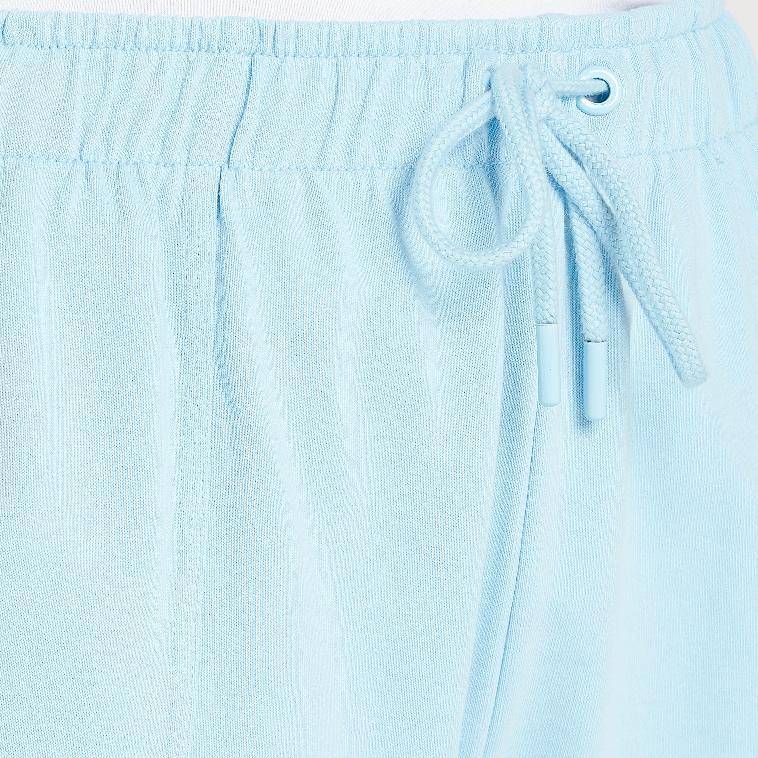 بنطلون رياضي بارز الملمس بخصر متوسط الارتفاع ورباط وتفاصيل جيوب-women-clothing-bottoms-joggers-image-3