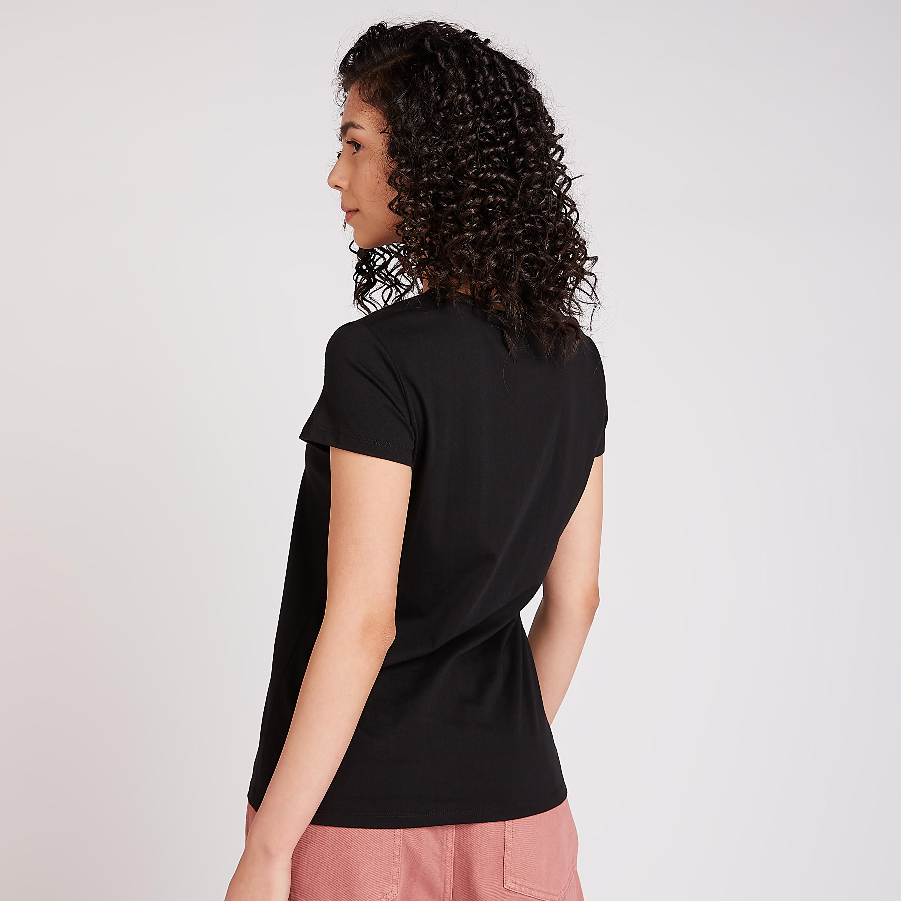 Sustainable Printed T-shirt with Crew Neck and Cap Sleeves-women-clothing-tshirts-image-4