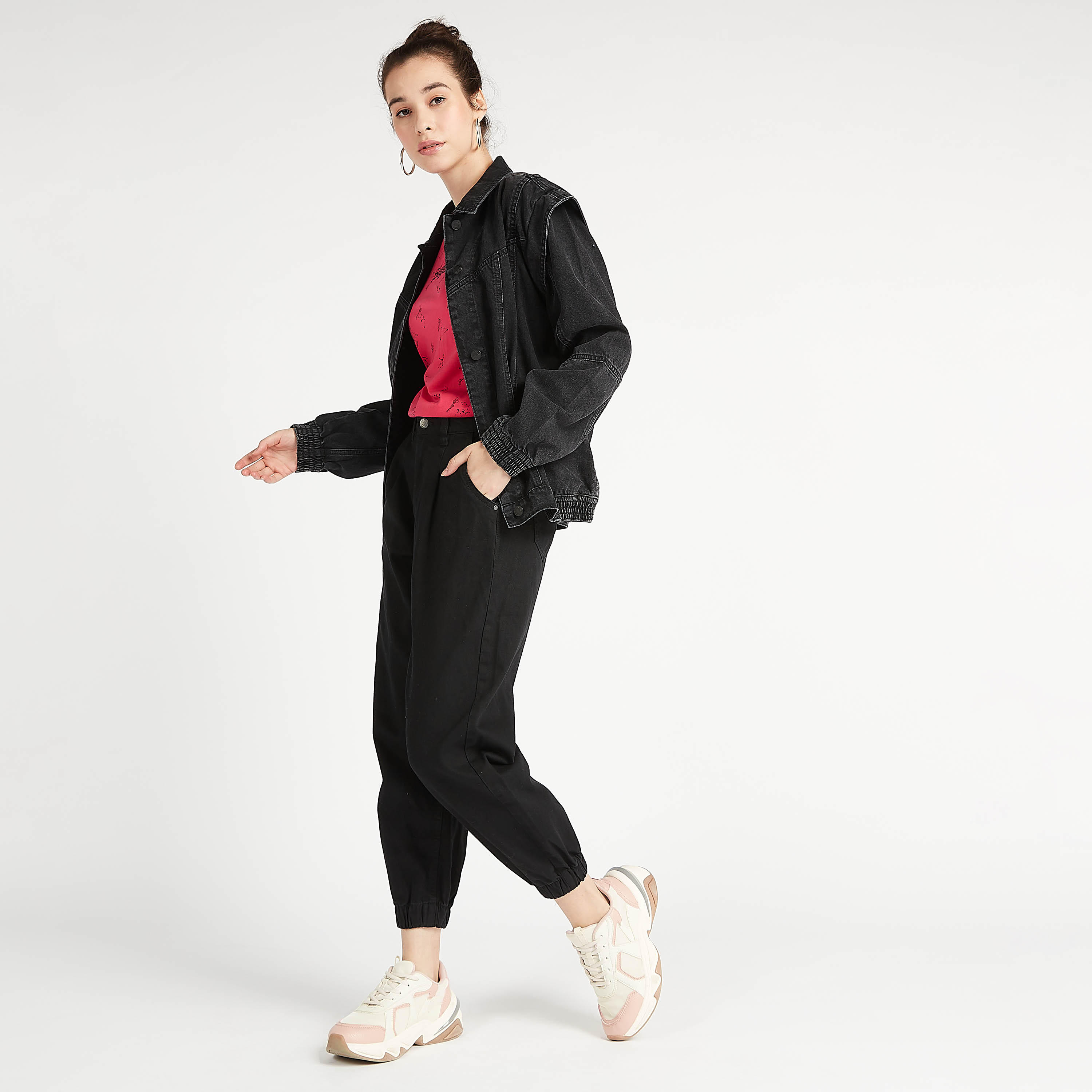 Printed Crew Neck T-shirt with Cap Sleeves-women-clothing-tshirts-image-2