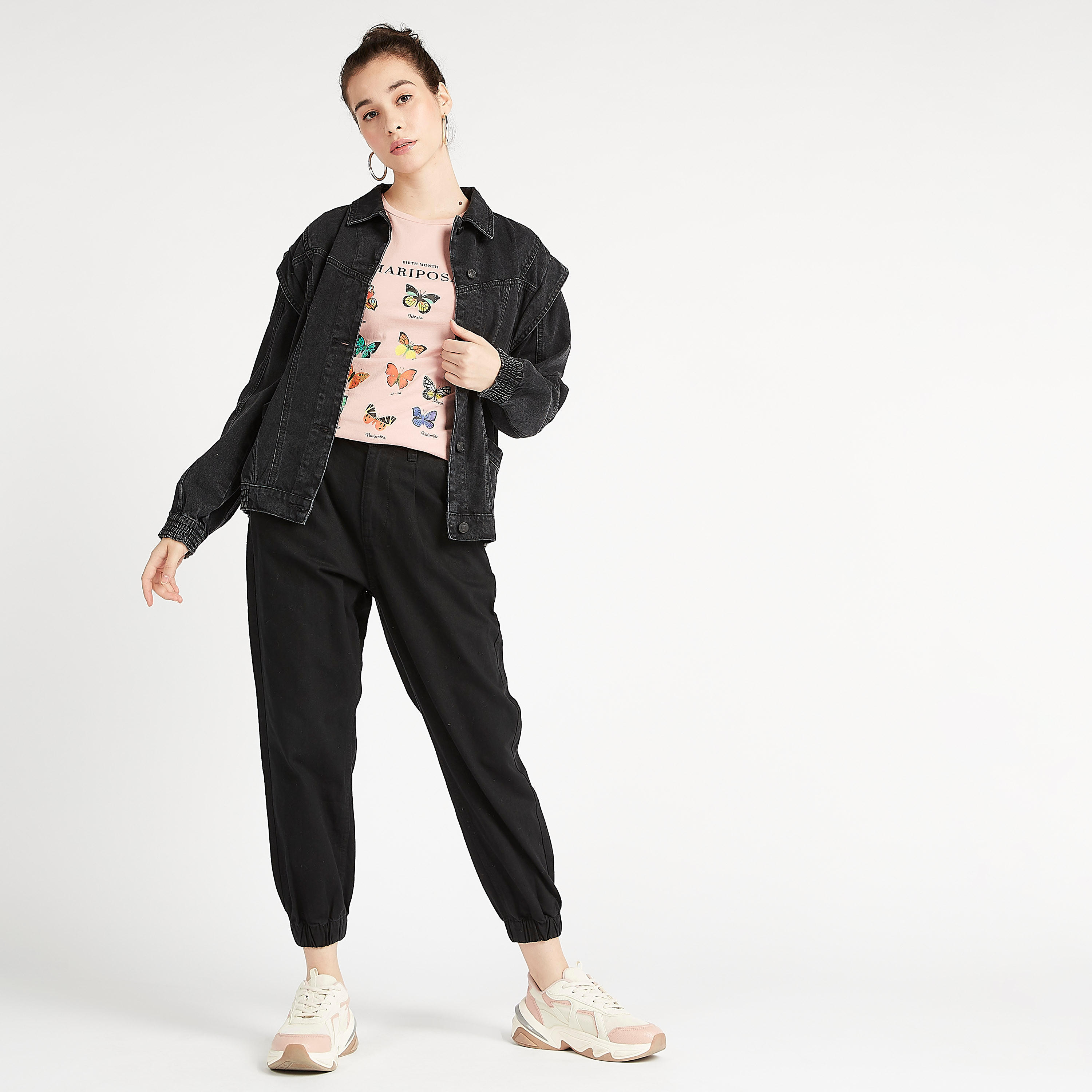 Printed Crew Neck T-shirt with Cap Sleeves-women-clothing-tshirts-image-3