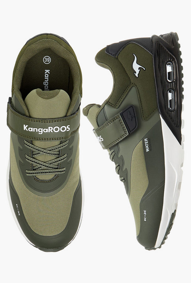 KangaROOS Women's Panelled Sports Shoes with Hook and Loop Closure-women-image-1