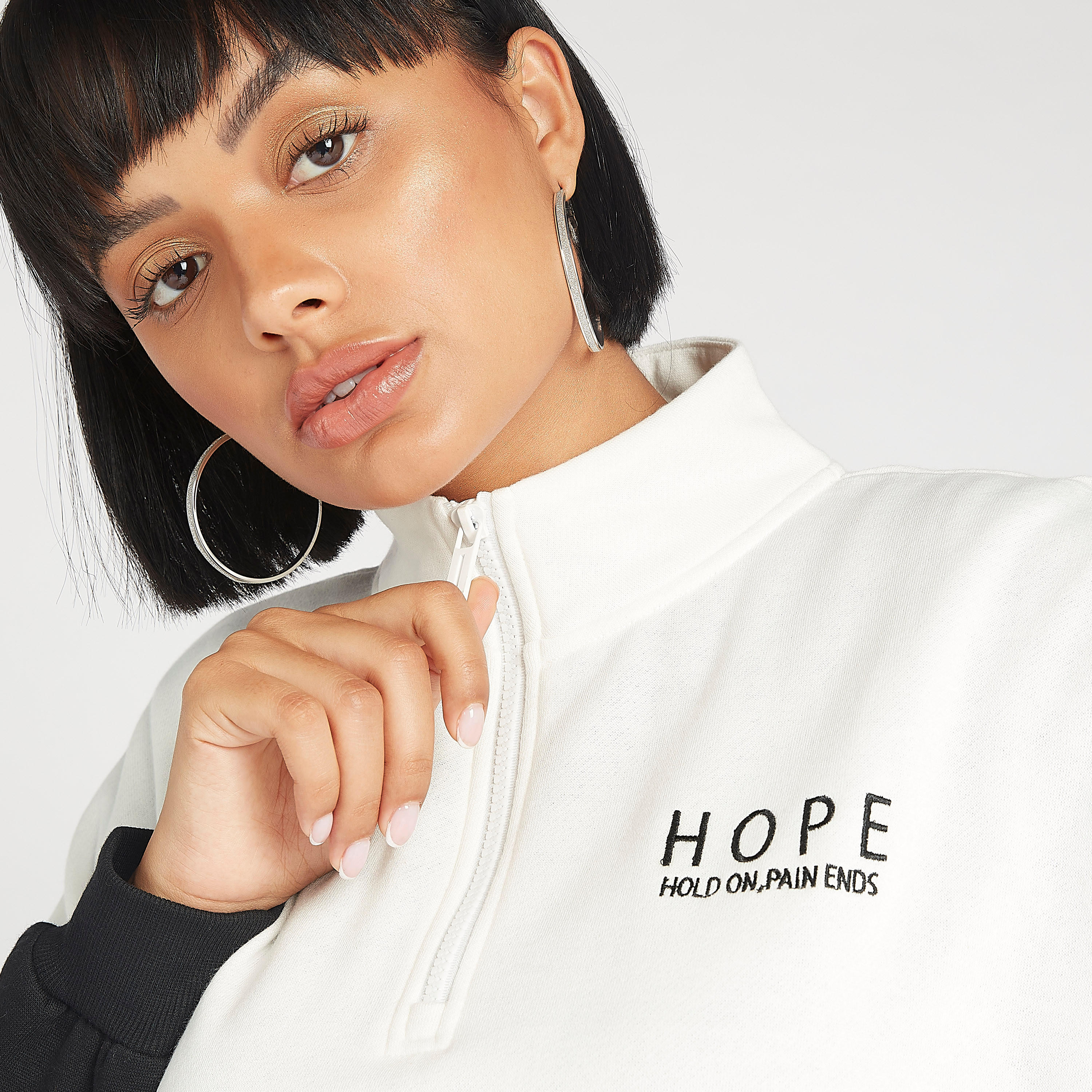 Sustainable Text Print High Neck Sweatshirt with Long Sleeves-women-winterwear-hoodiesandsweatshirts-sweatshirts-image-3