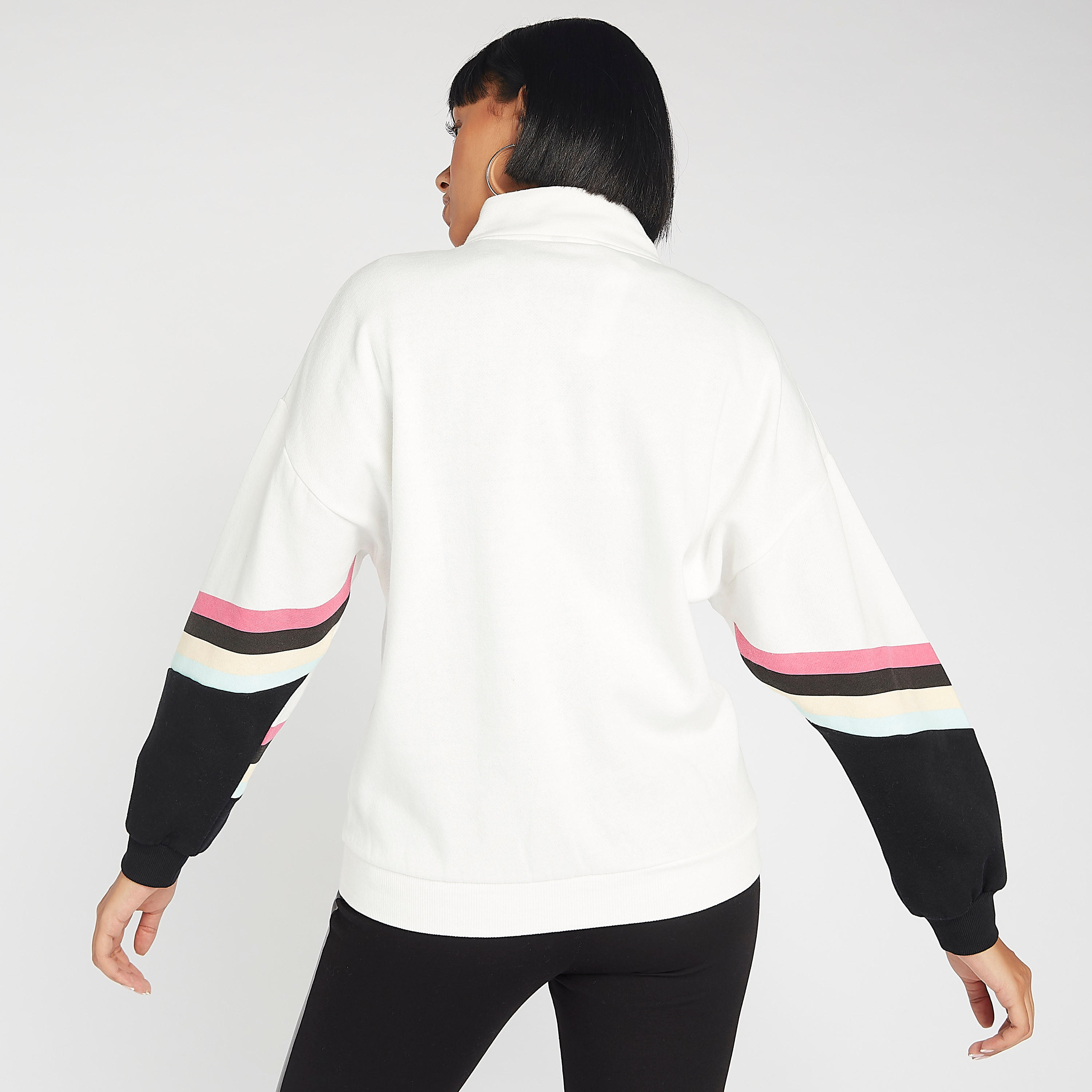 Sustainable Text Print High Neck Sweatshirt with Long Sleeves-women-winterwear-hoodiesandsweatshirts-sweatshirts-image-4
