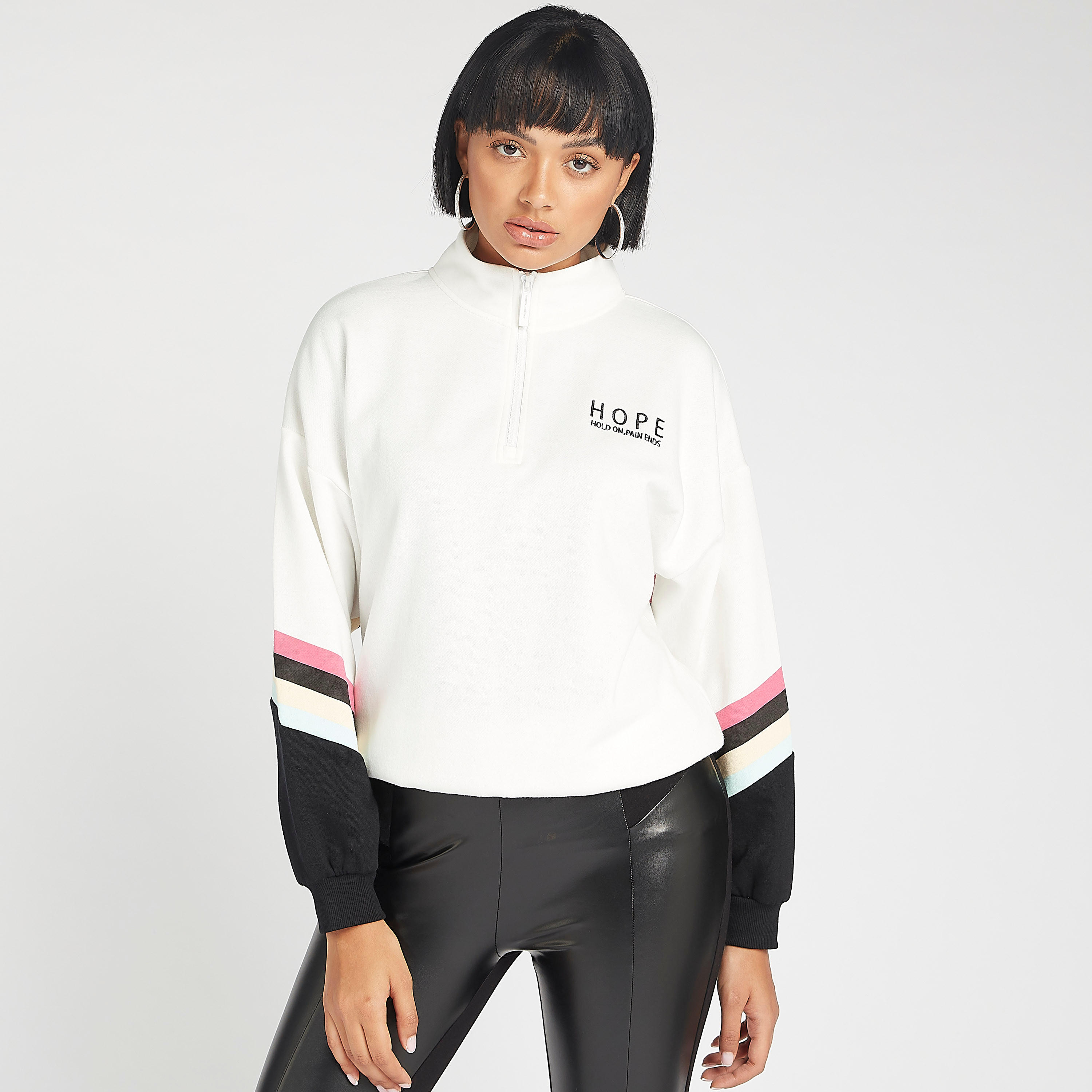 Sustainable Text Print High Neck Sweatshirt with Long Sleeves-women-winterwear-hoodiesandsweatshirts-sweatshirts-image-6