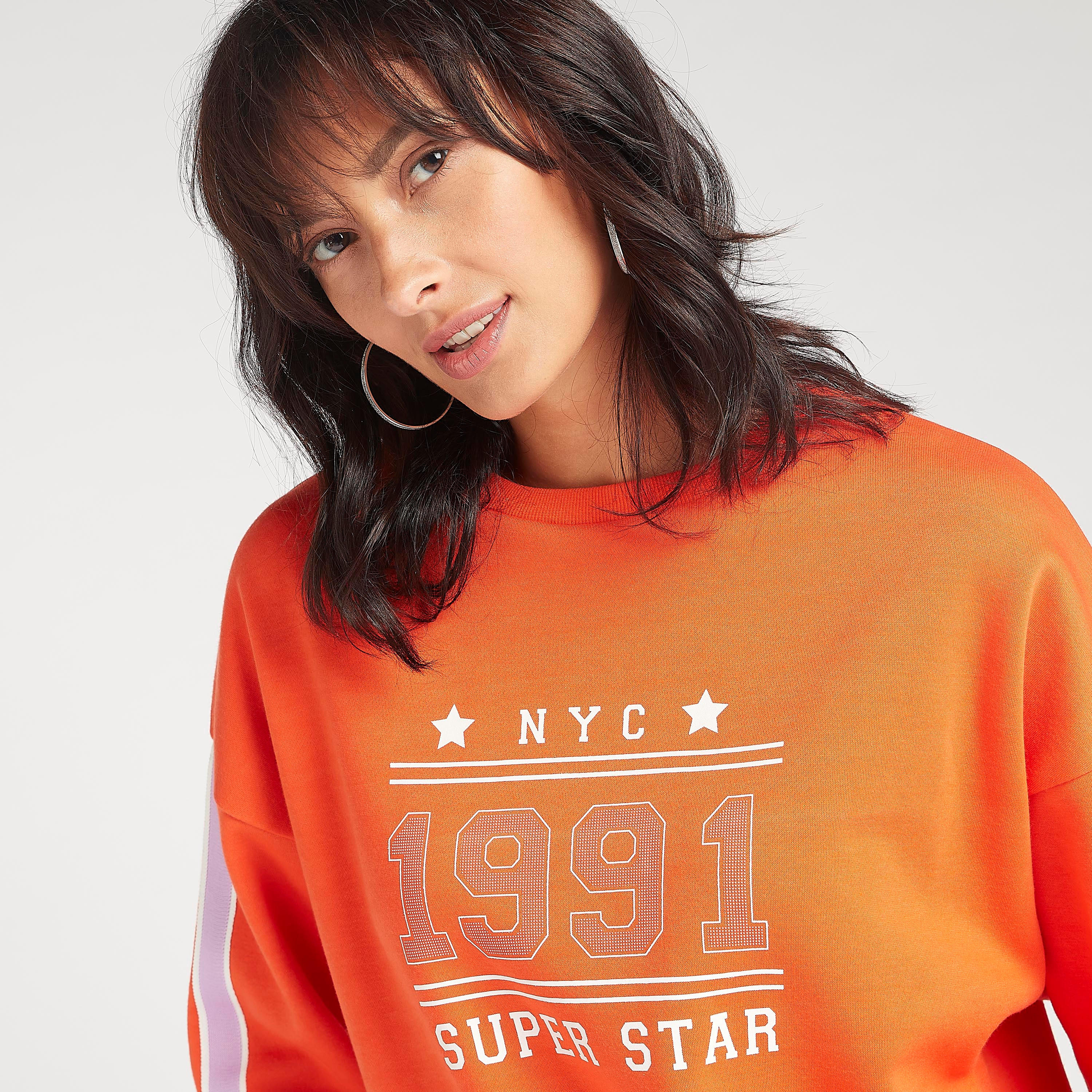 Sustainable Printed Crew Neck Sweatshirt with Long Sleeves-women-winterwear-hoodiesandsweatshirts-sweatshirts-image-3