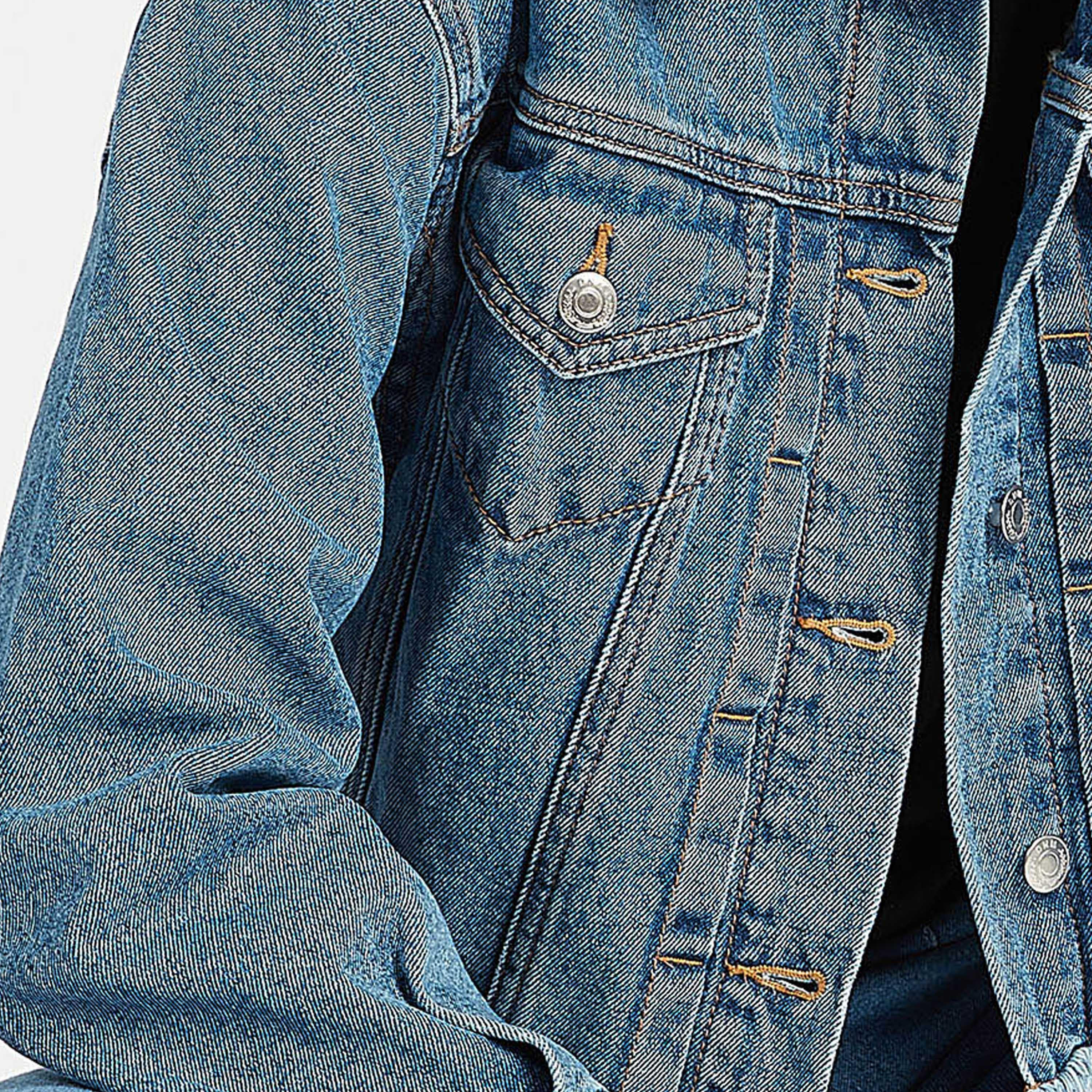 جاكيت مستدام دينم سادة بجيوب بطيّة وشراشيب-women-winterwear-coatsandjackets-jackets-image-2