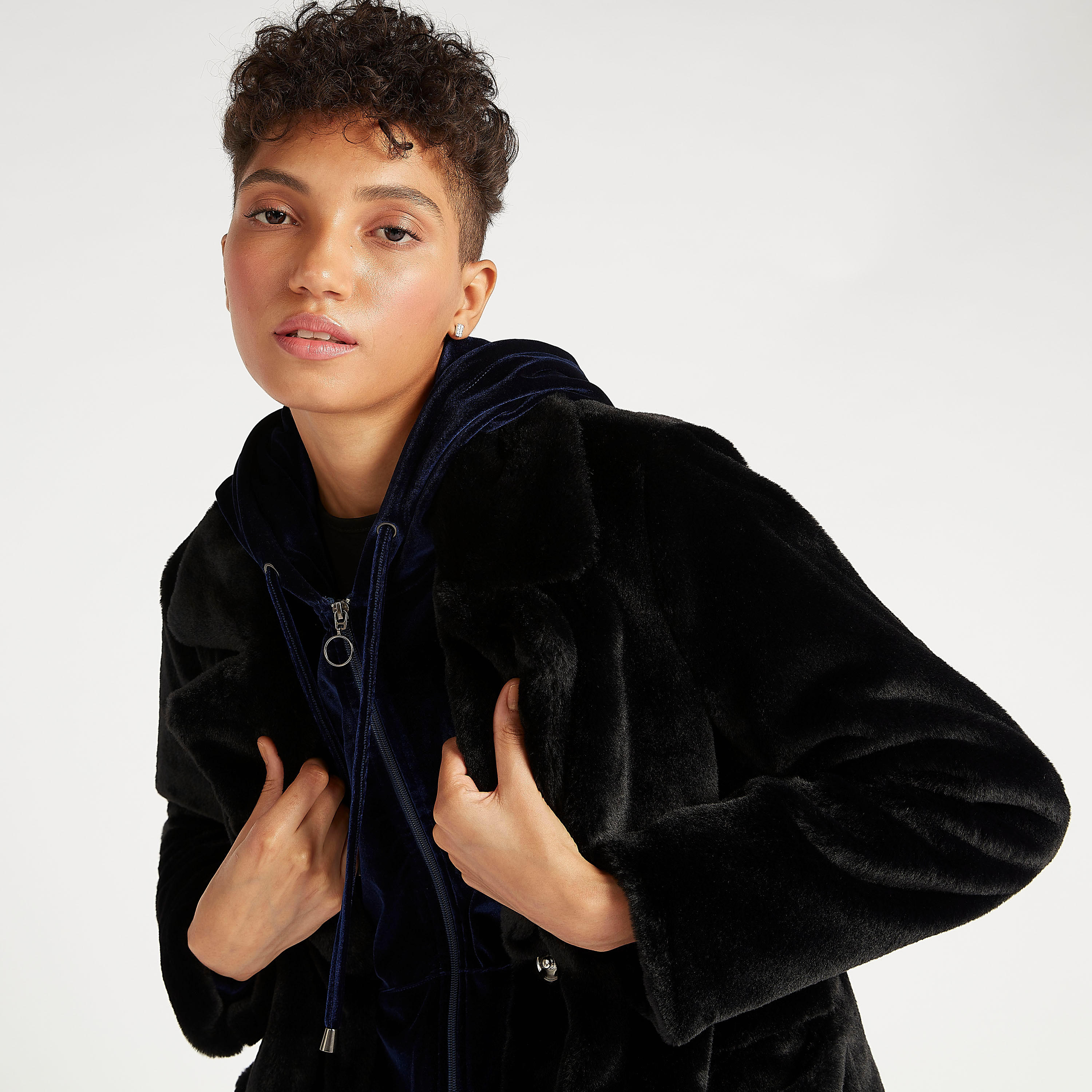 Textured Longline Jacket with Button Closure and Pockets-women-winterwear-coatsandjackets-jackets-image-3